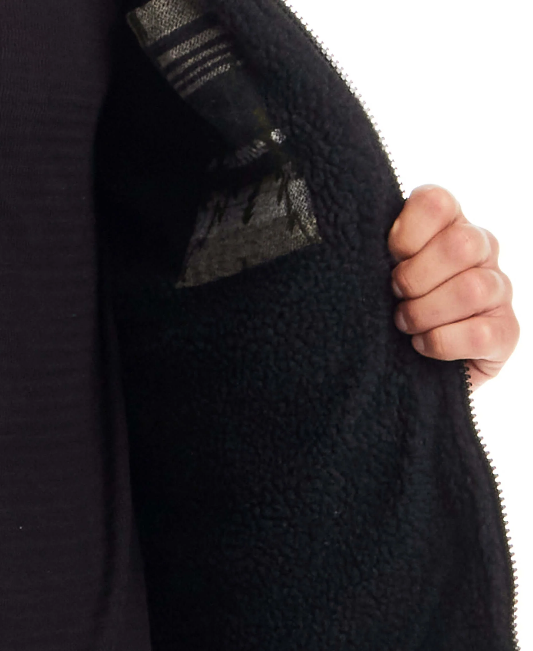 Berber Lined Southwest Rancher Jacket in Olive Black - Image 7