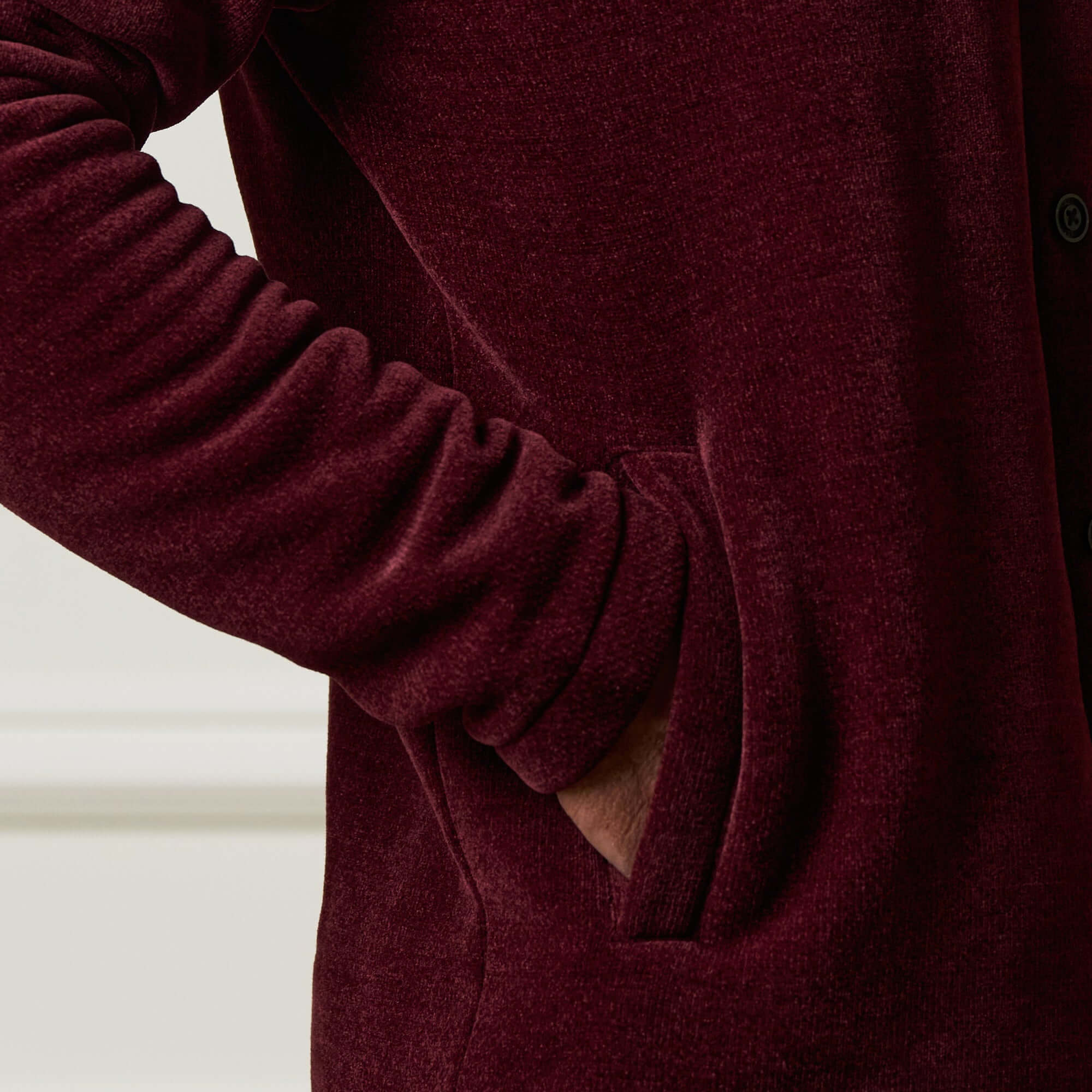 Brushed Corded Shirt Jacket in Fig - Image 5