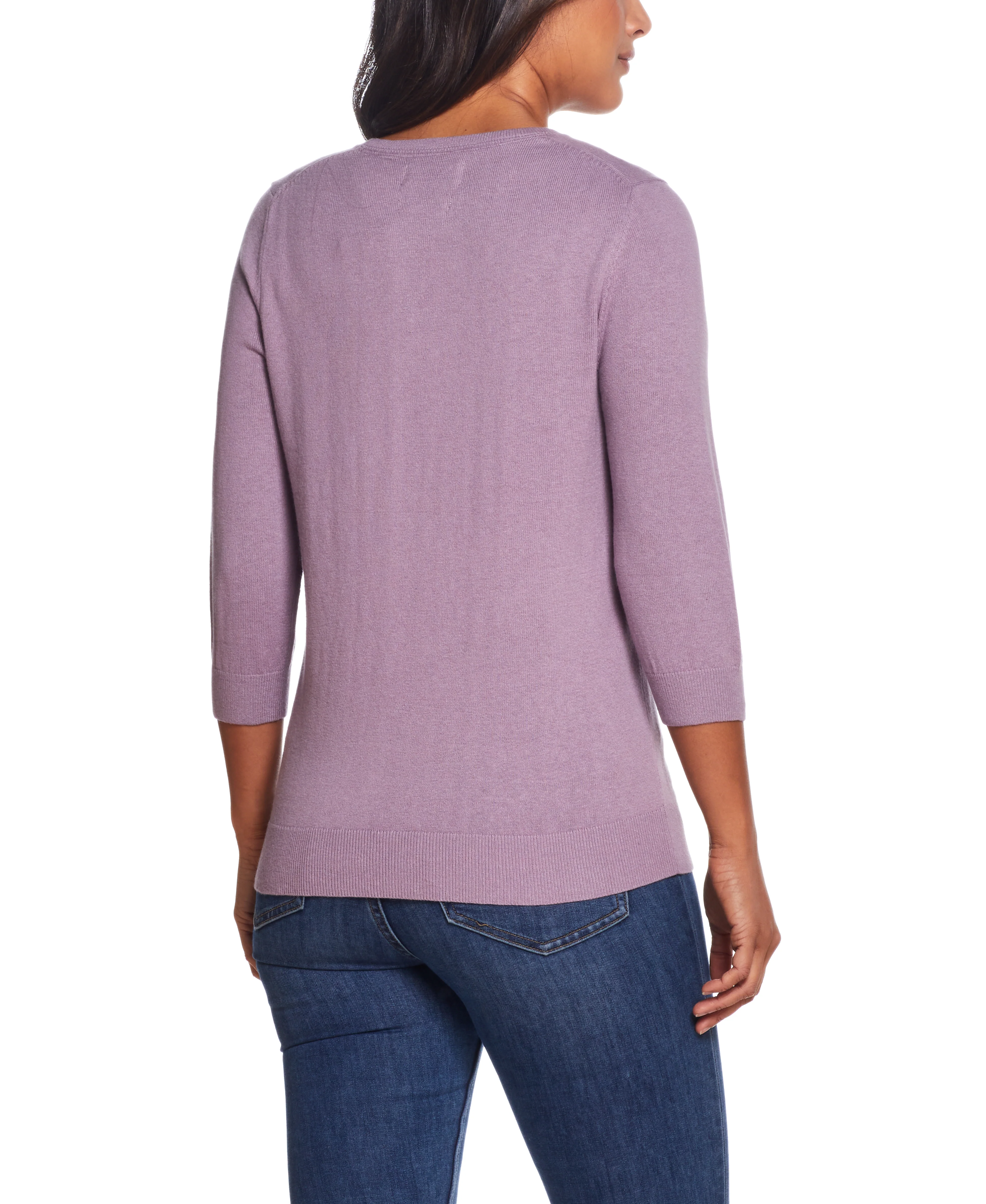 Butterfly Cotton Cashmere Sweater In Mist - Image 5