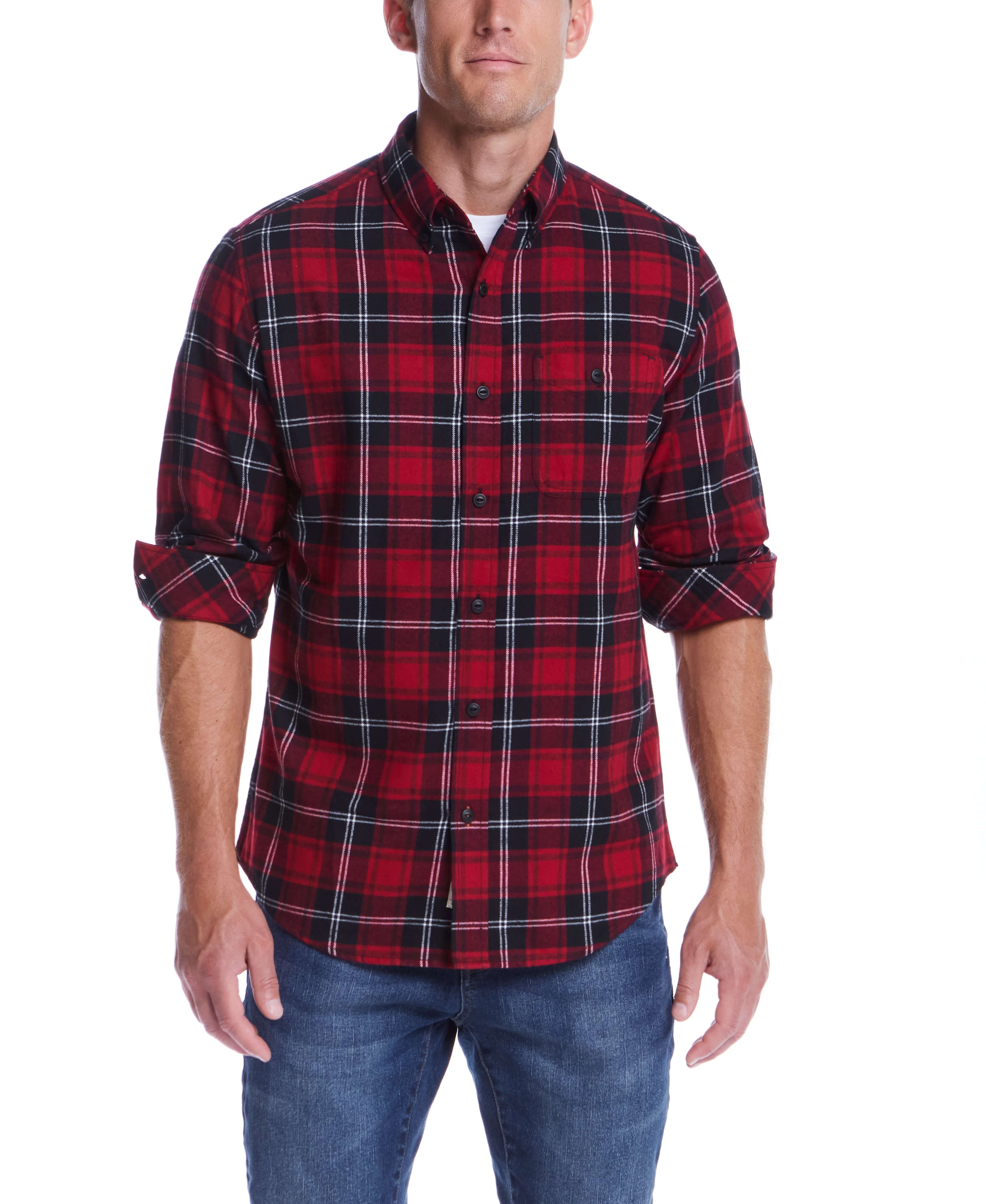 Holiday Antique Flannel in Tango Red - Image 2