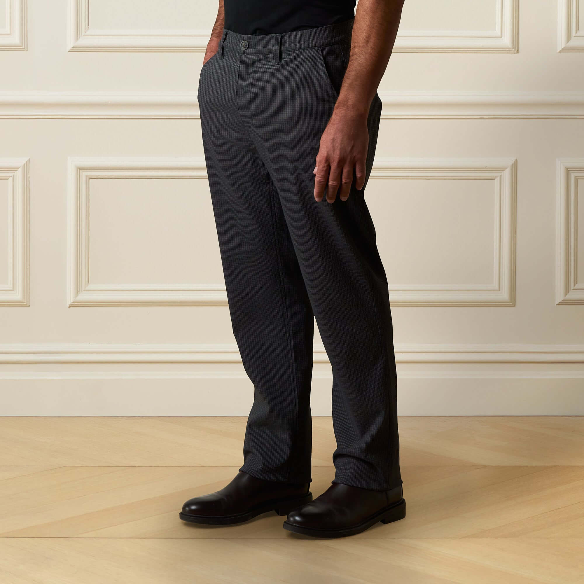 Grid Pants in Charcoal - Image 3