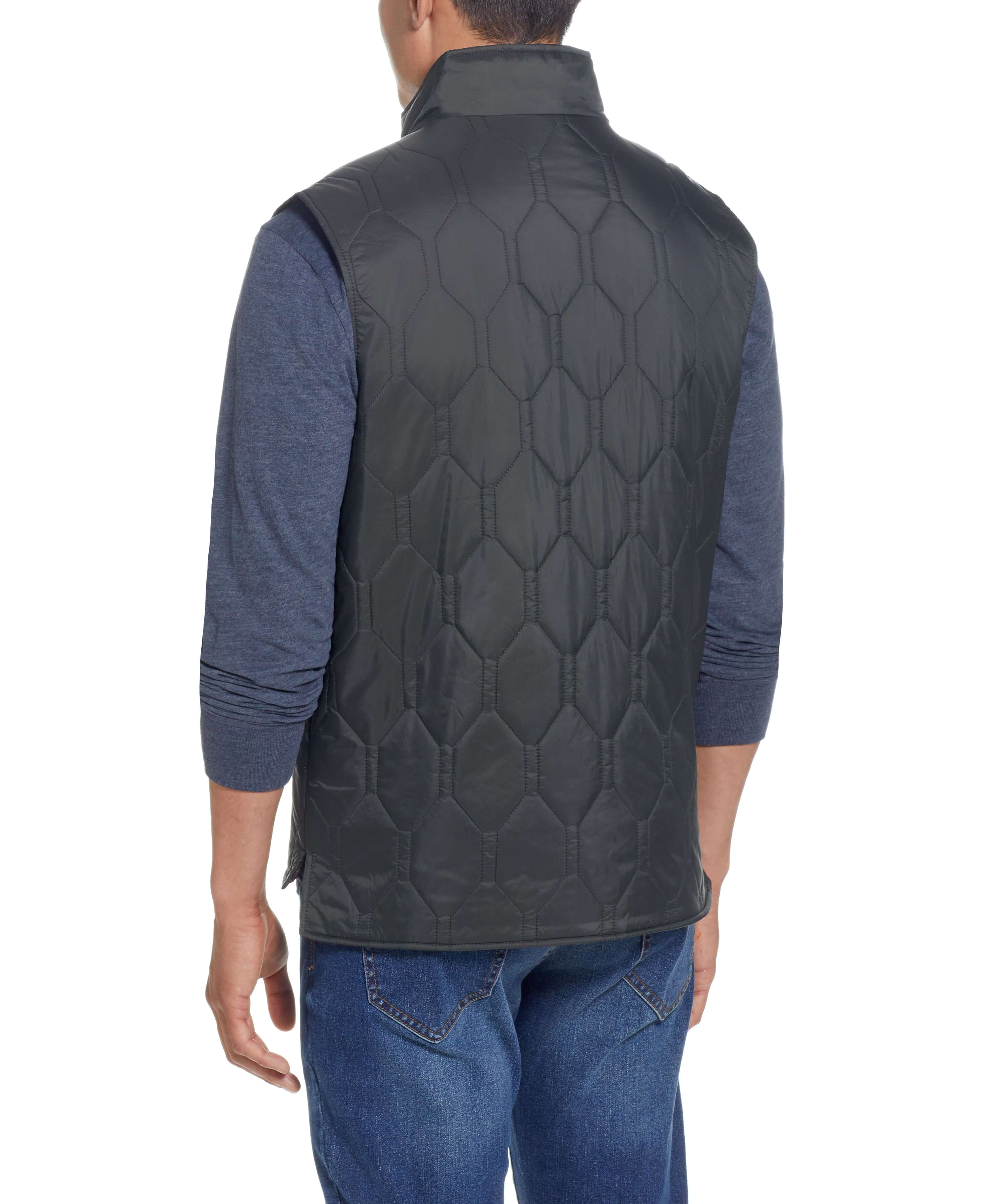 Hexagon Quilted Lightweight Vest In Rosin - Image 5