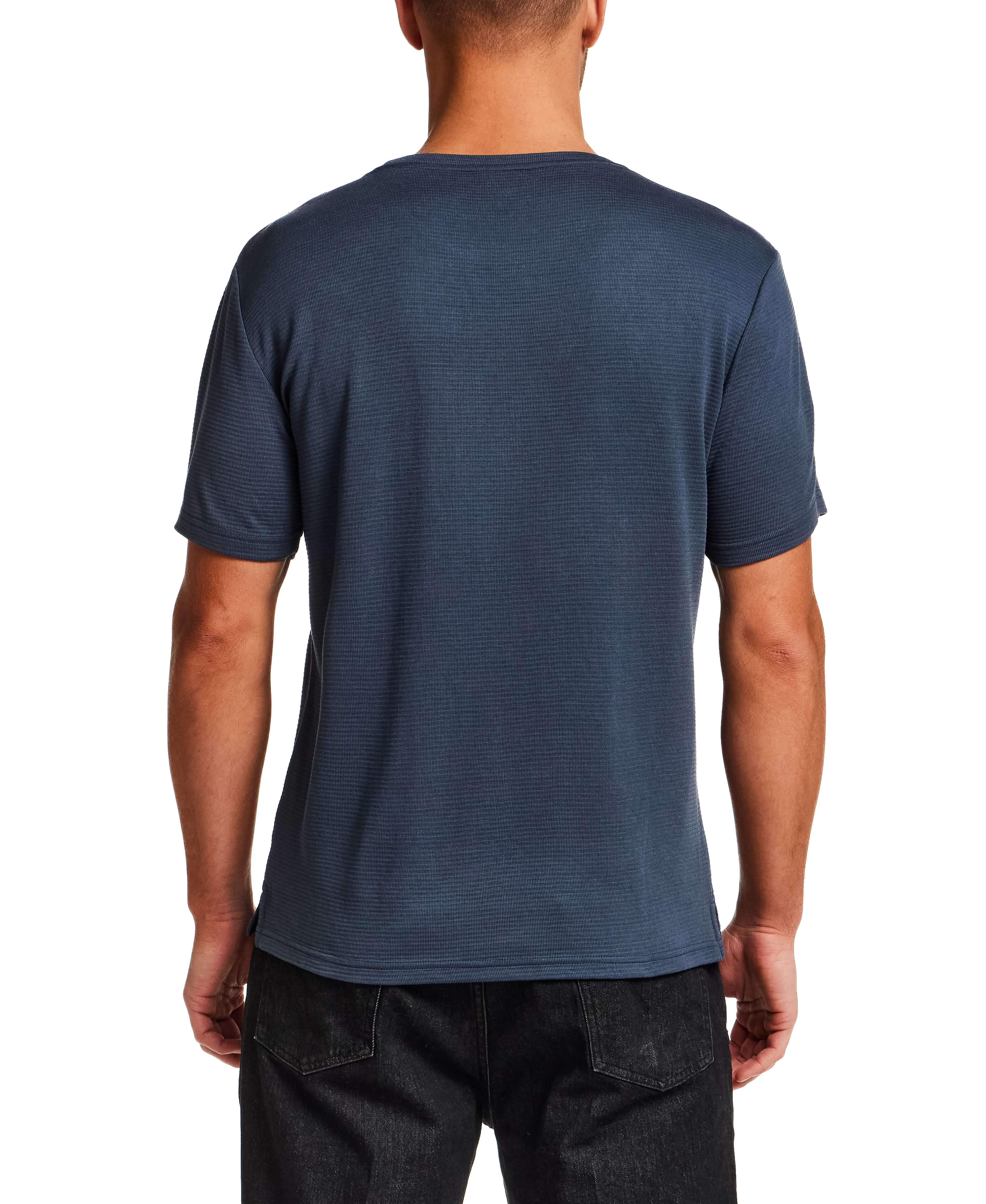 Horizontal Rib Tee in Navy - Image 5
