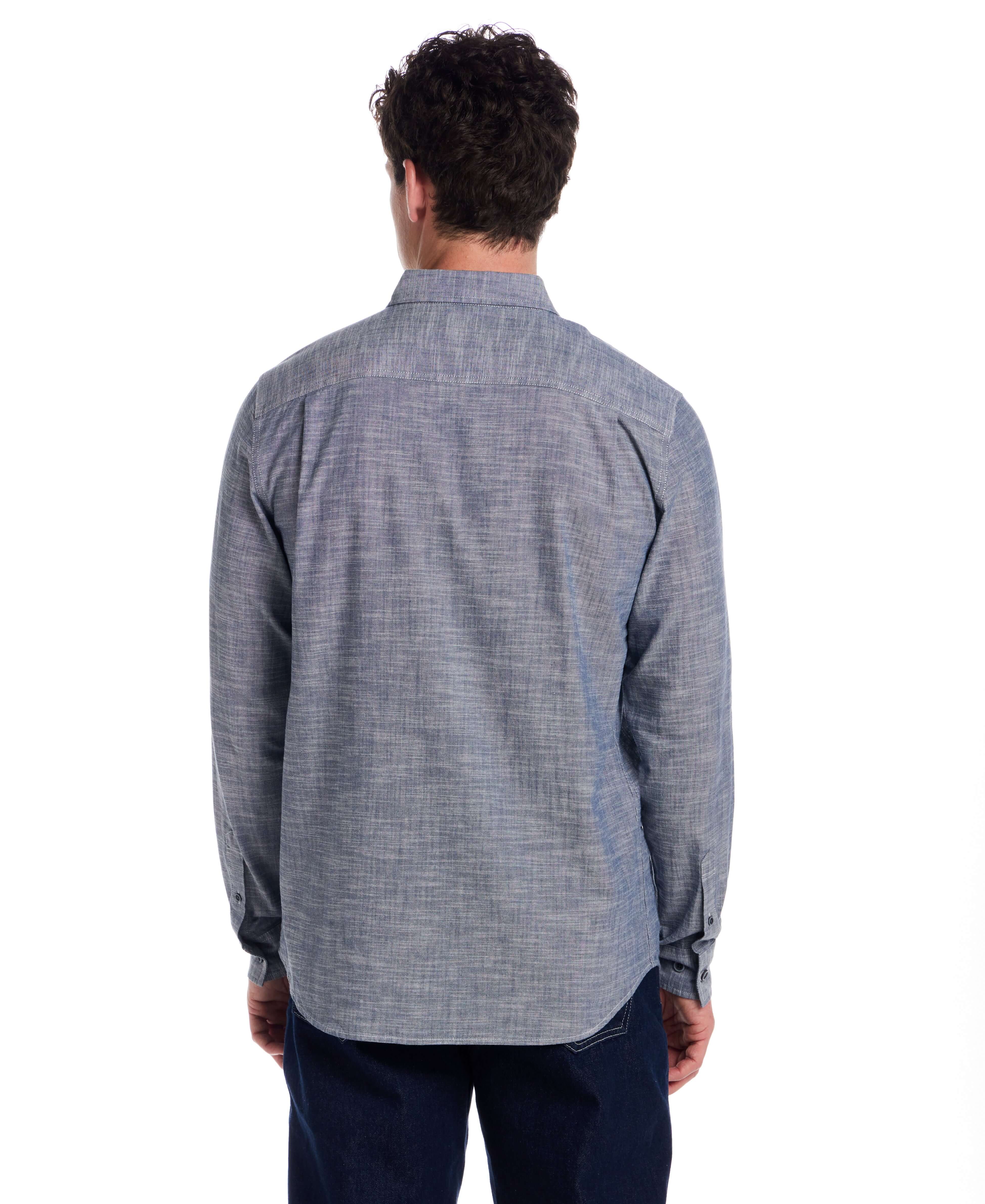 Long Sleeve Chambray Button-Down in Insignia Blue - Image 2