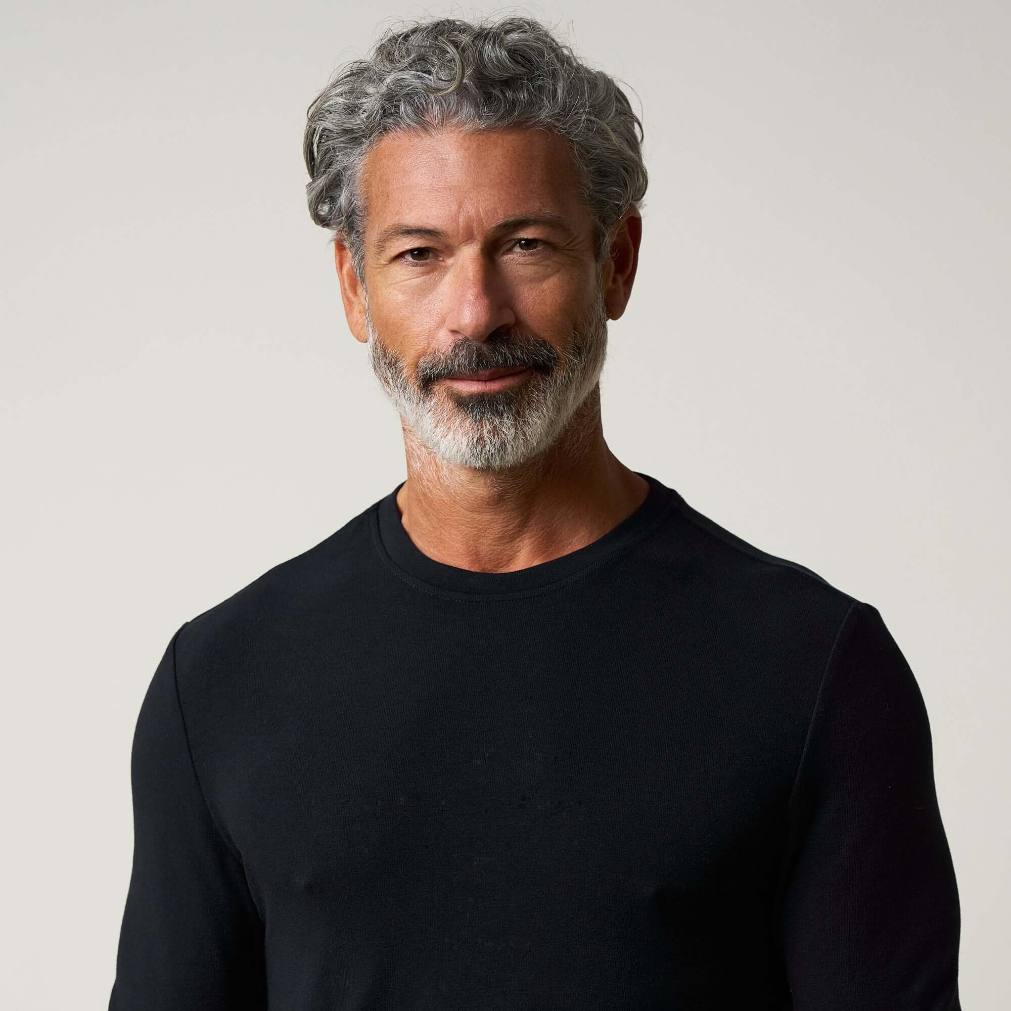 Long Sleeve Crew Neck in Black - Image 5