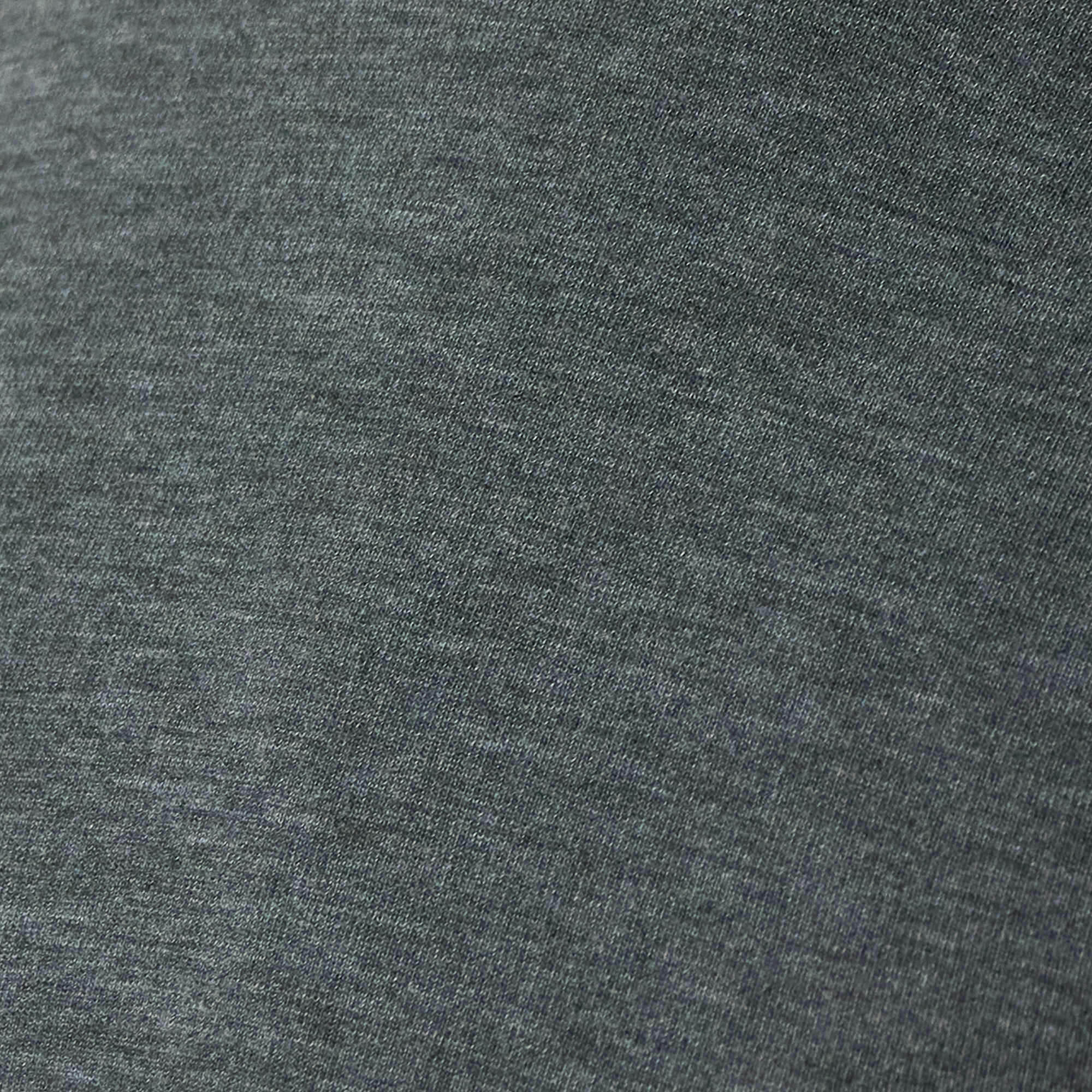 Long Sleeve Crew Neck in Charcoal - Image 3