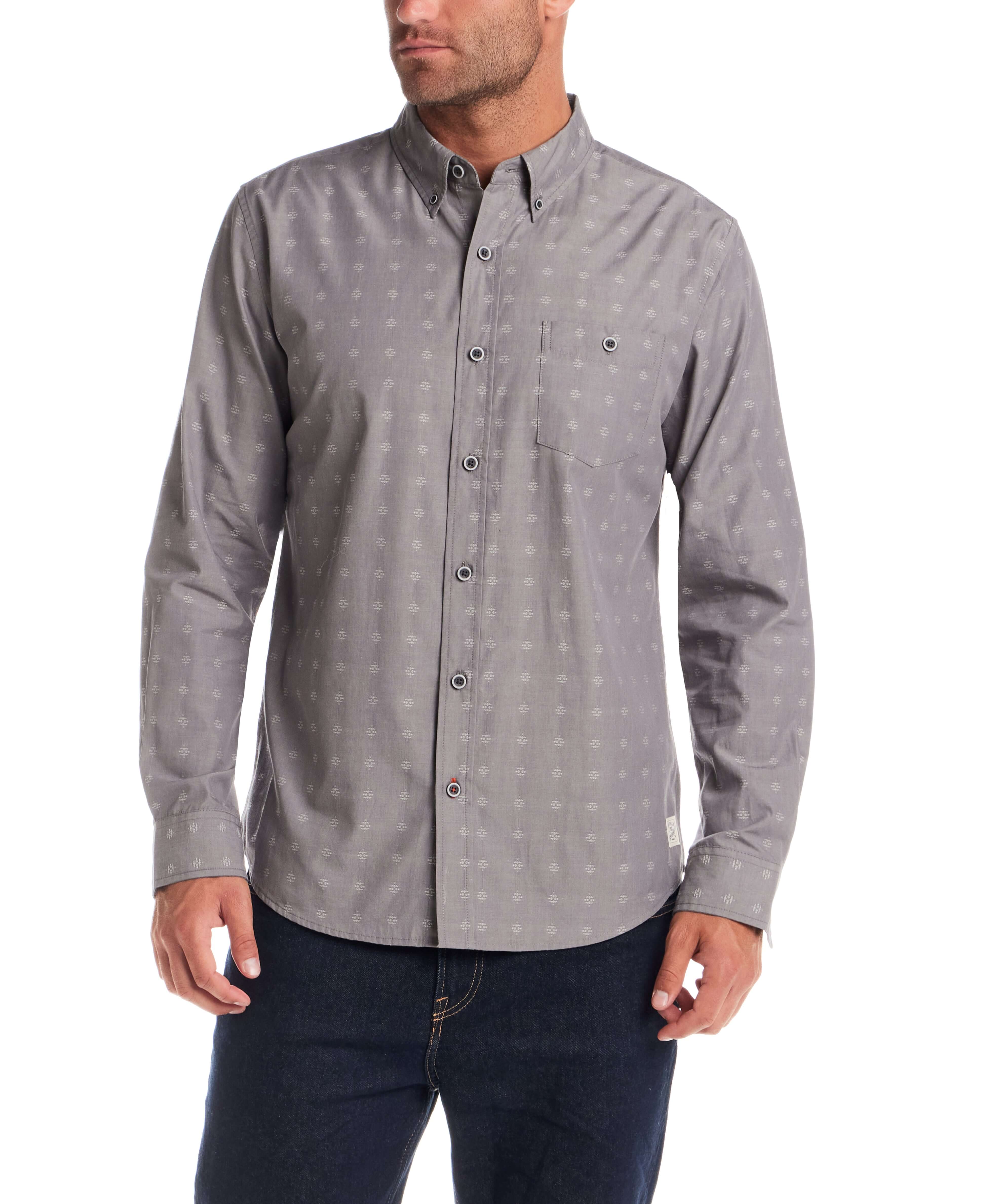 Long Sleeve Dobby Chambray in Moon Mist - Image 3