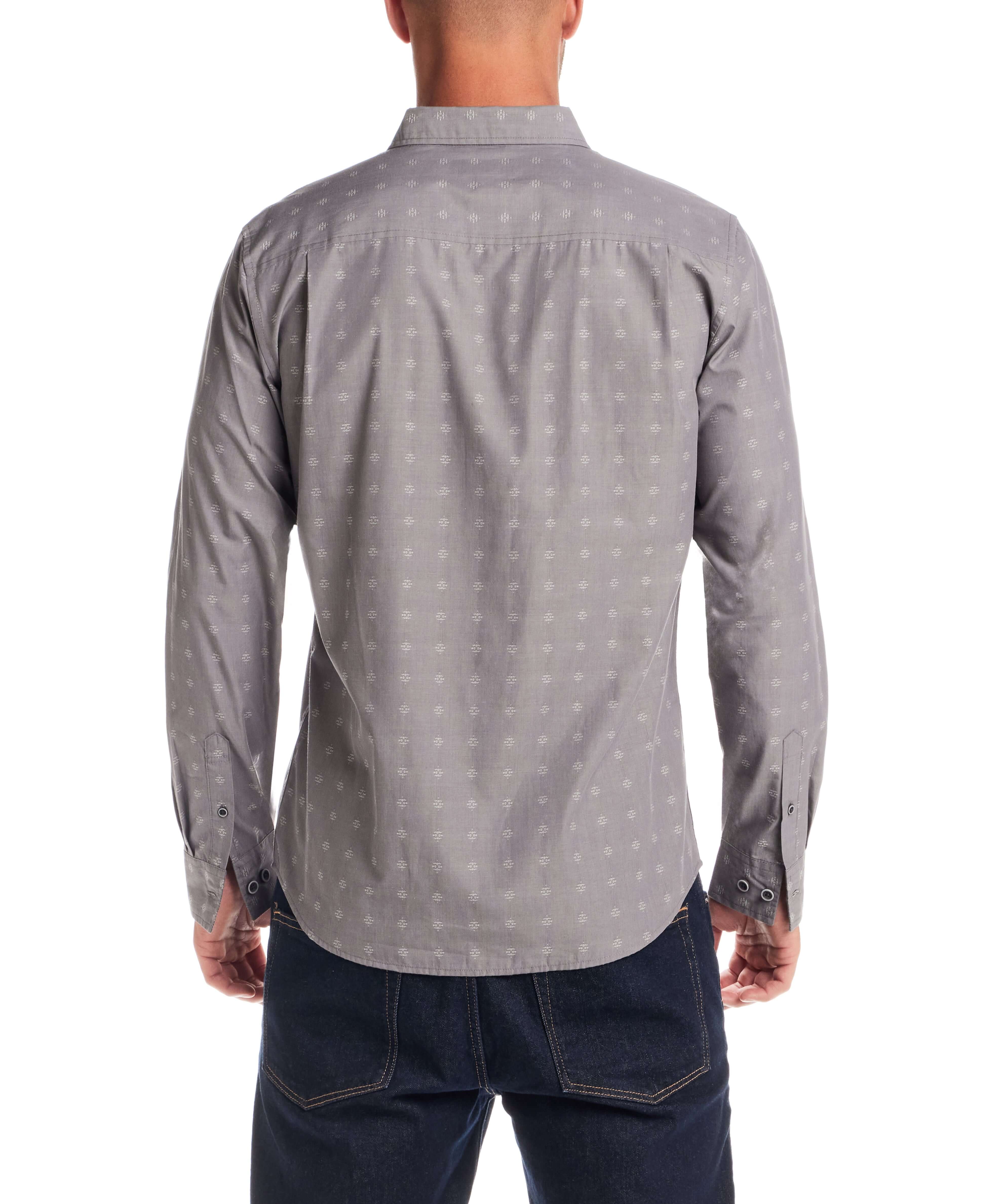 Long Sleeve Dobby Chambray in Moon Mist - Image 6