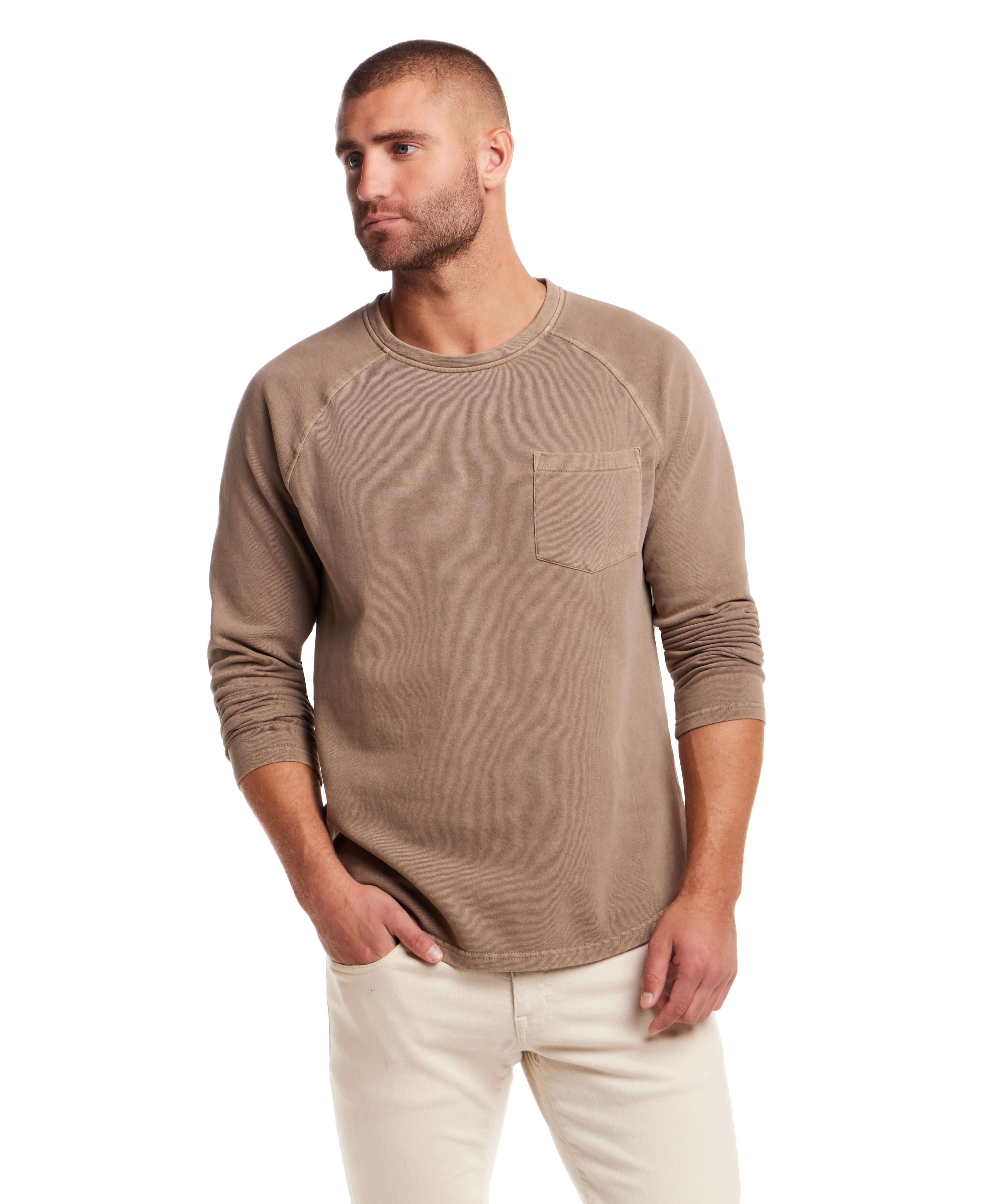 Long Sleeve Raglan Sweatshirt in Earth - Image 4