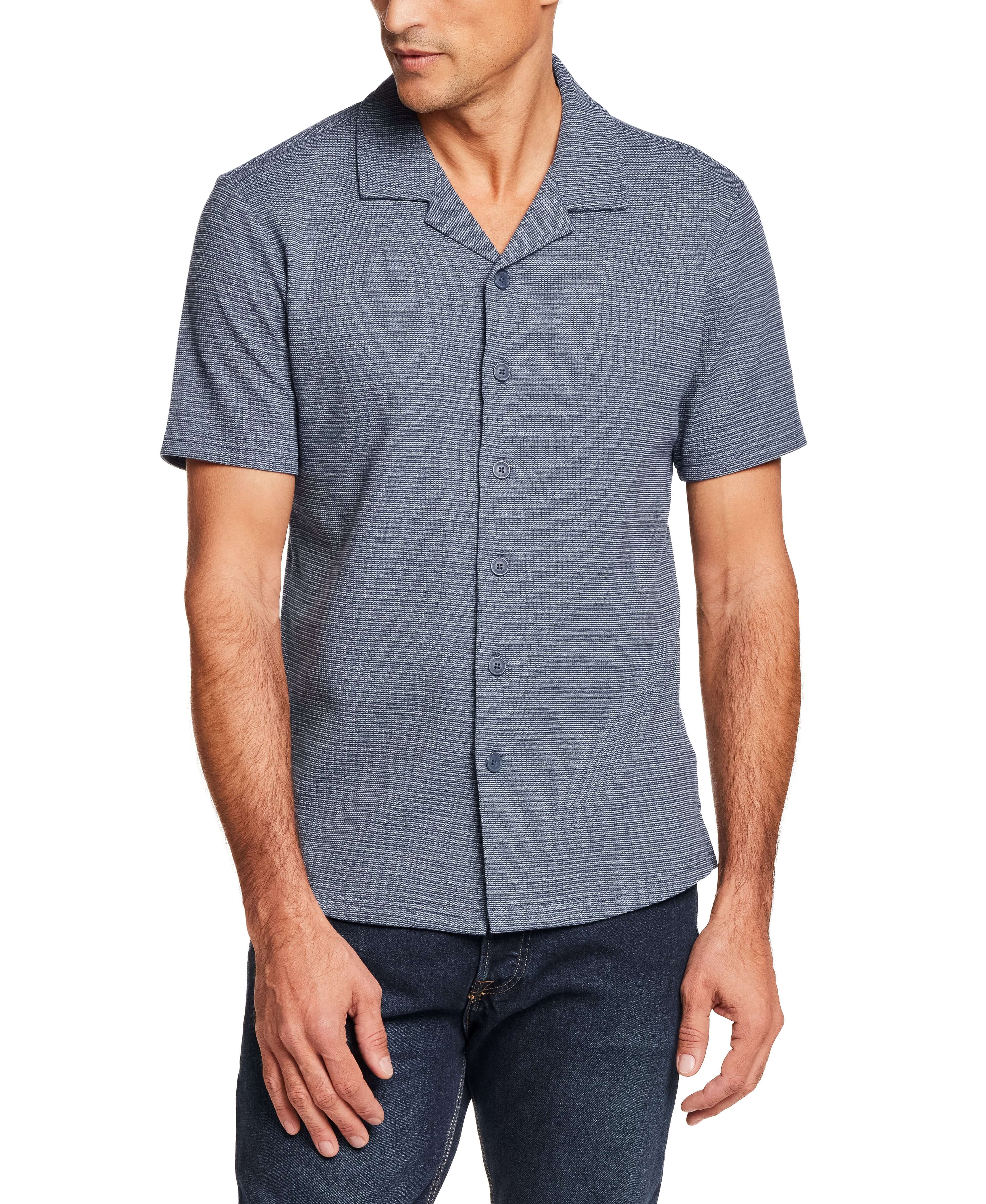 Microstripe Camp Shirt in Naval Academy - Image 2