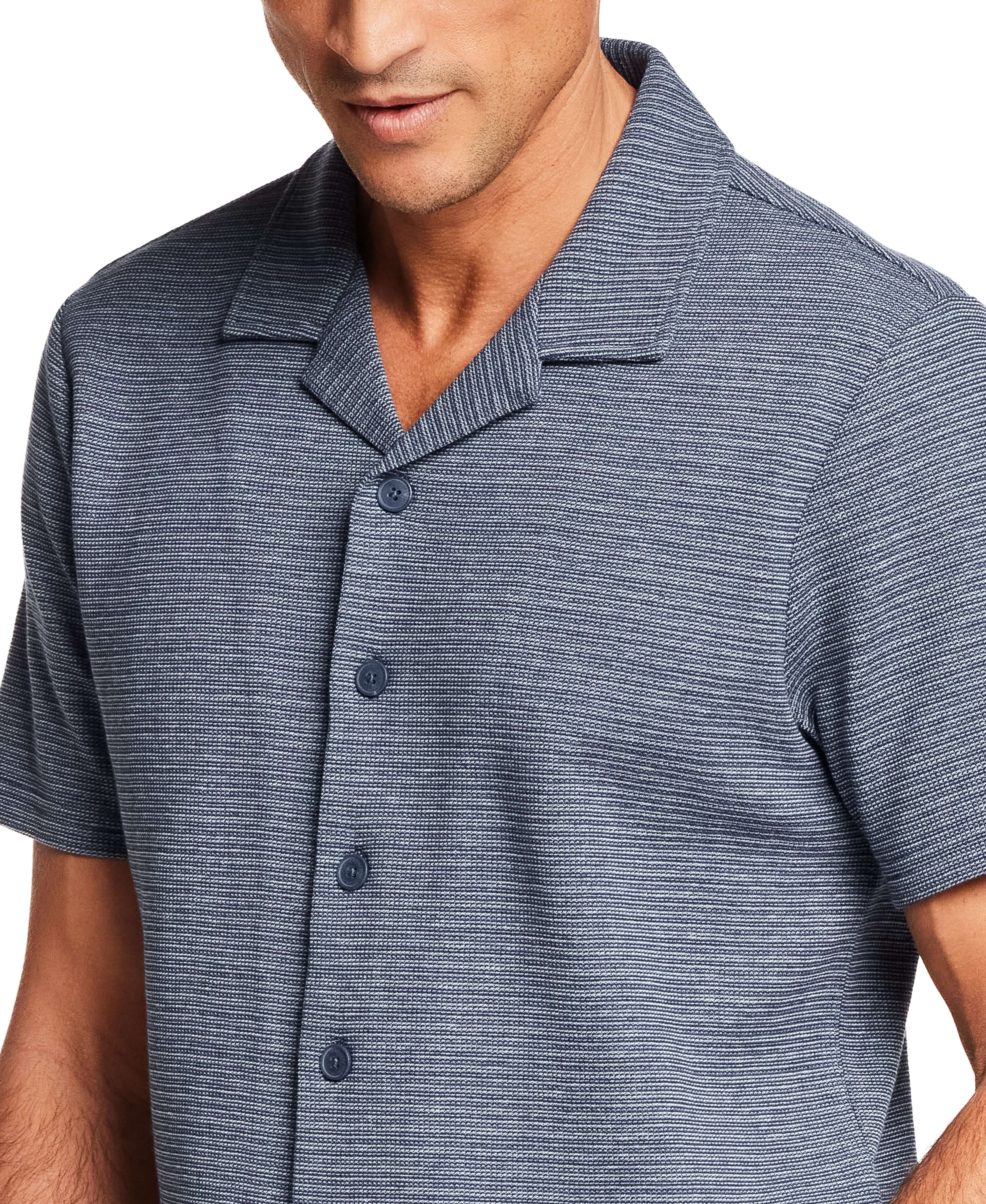 Microstripe Camp Shirt in Naval Academy - Image 3