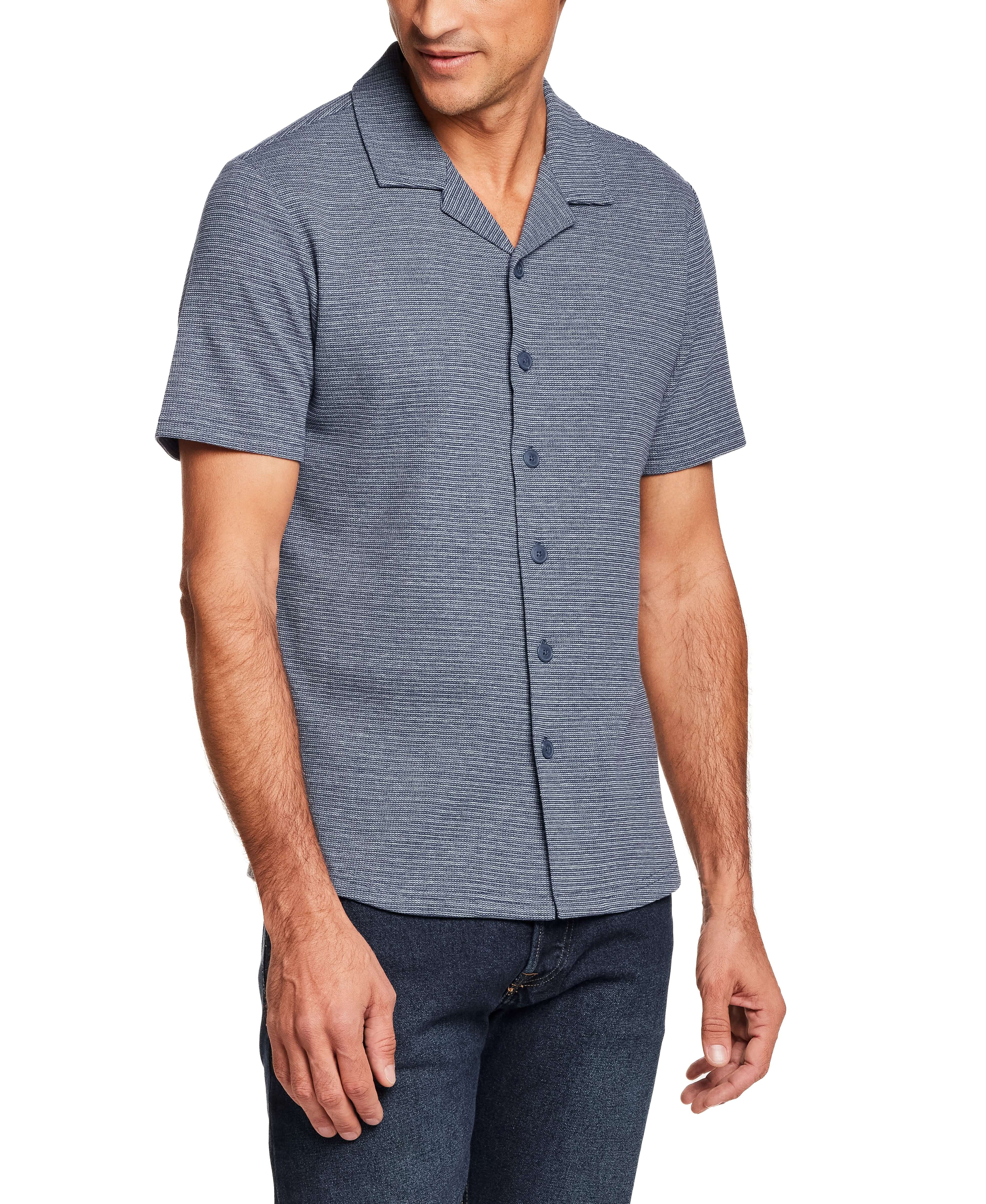 Microstripe Camp Shirt in Naval Academy - Image 4