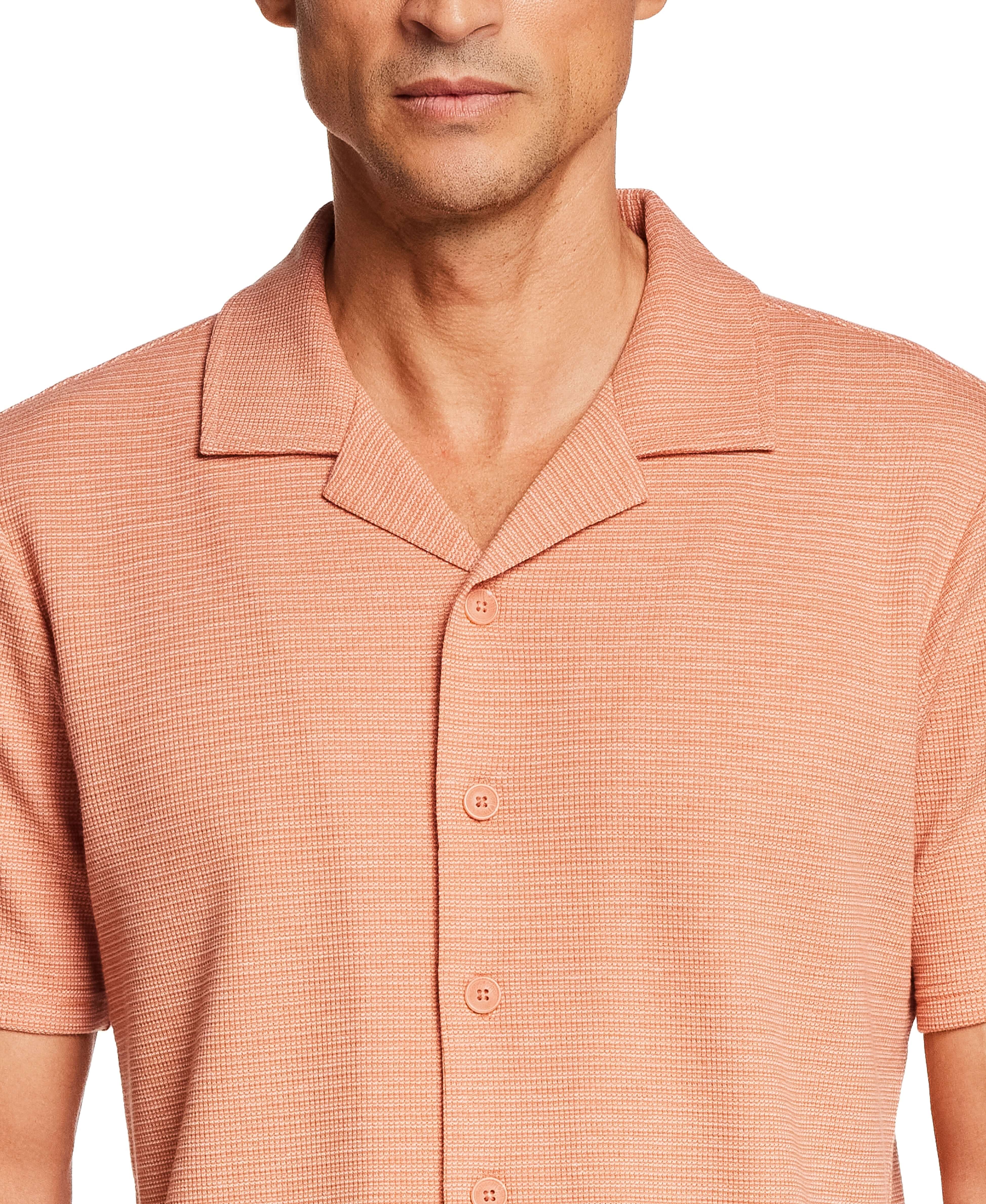 Microstripe Camp Shirt in Sunrise - Image 5