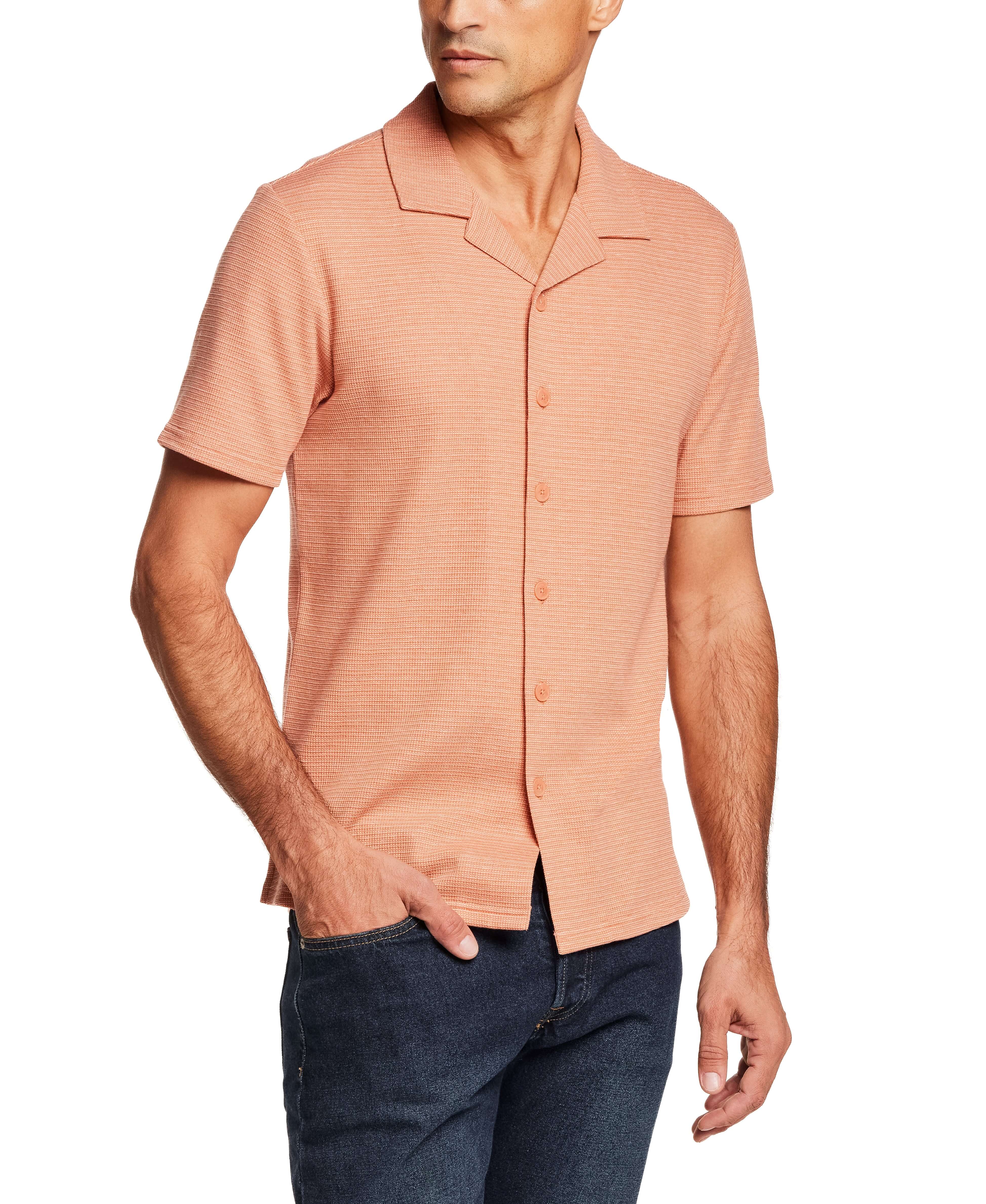 Microstripe Camp Shirt in Sunrise - Image 7