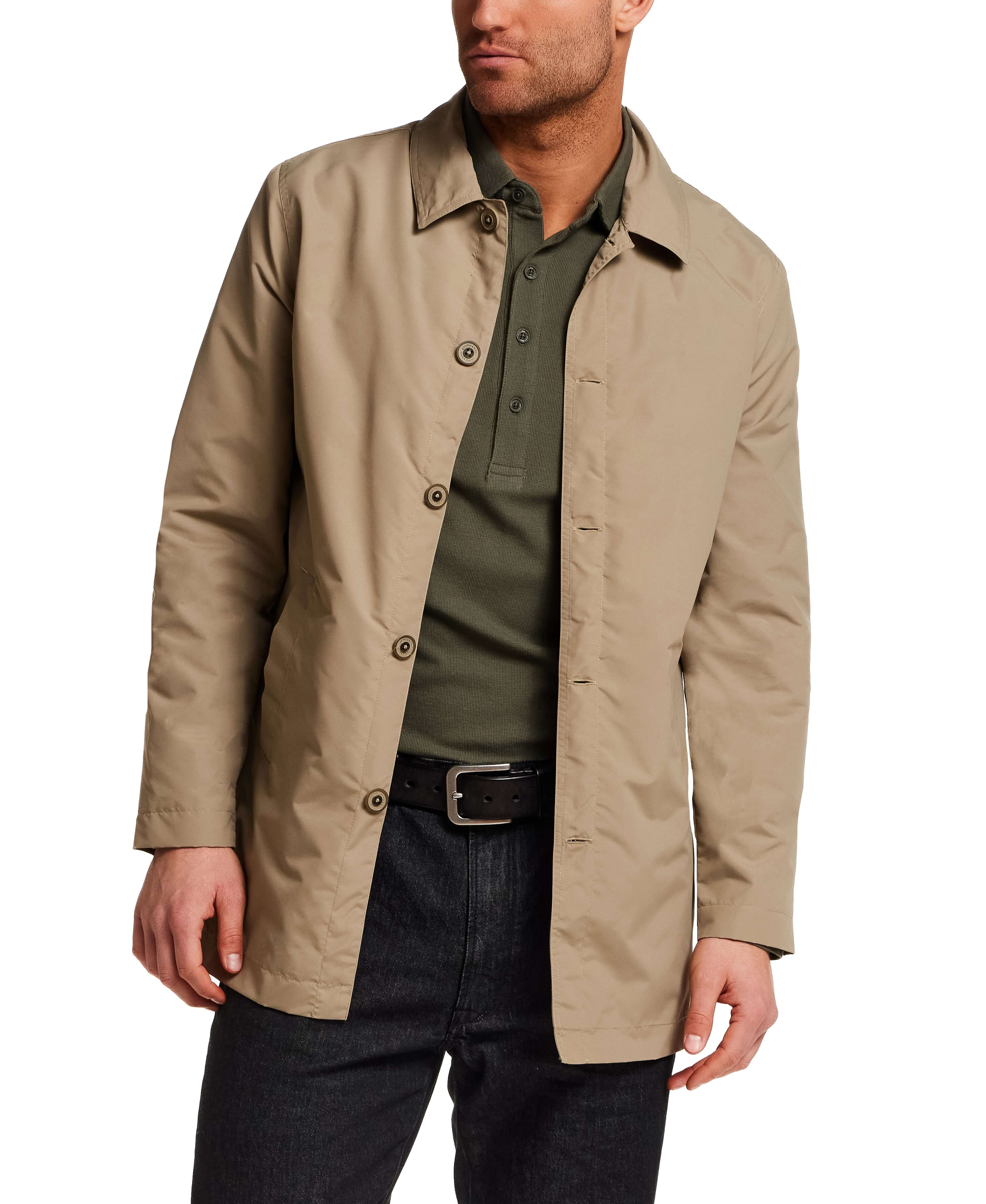 Mid Length Commuter Trench in Khaki - Image 3