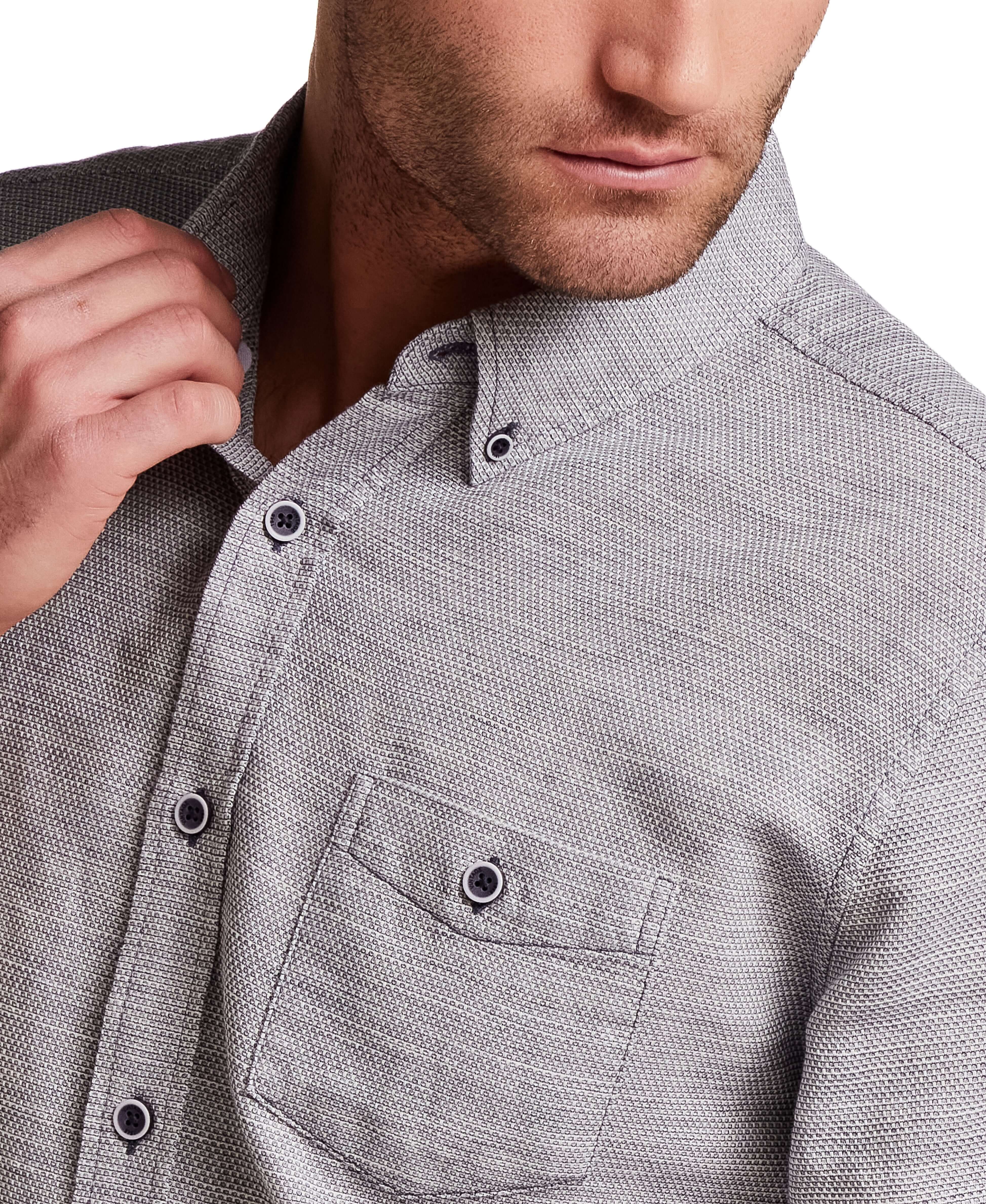 Pebble Dobby Button-Down Shirt in Maritime Blue