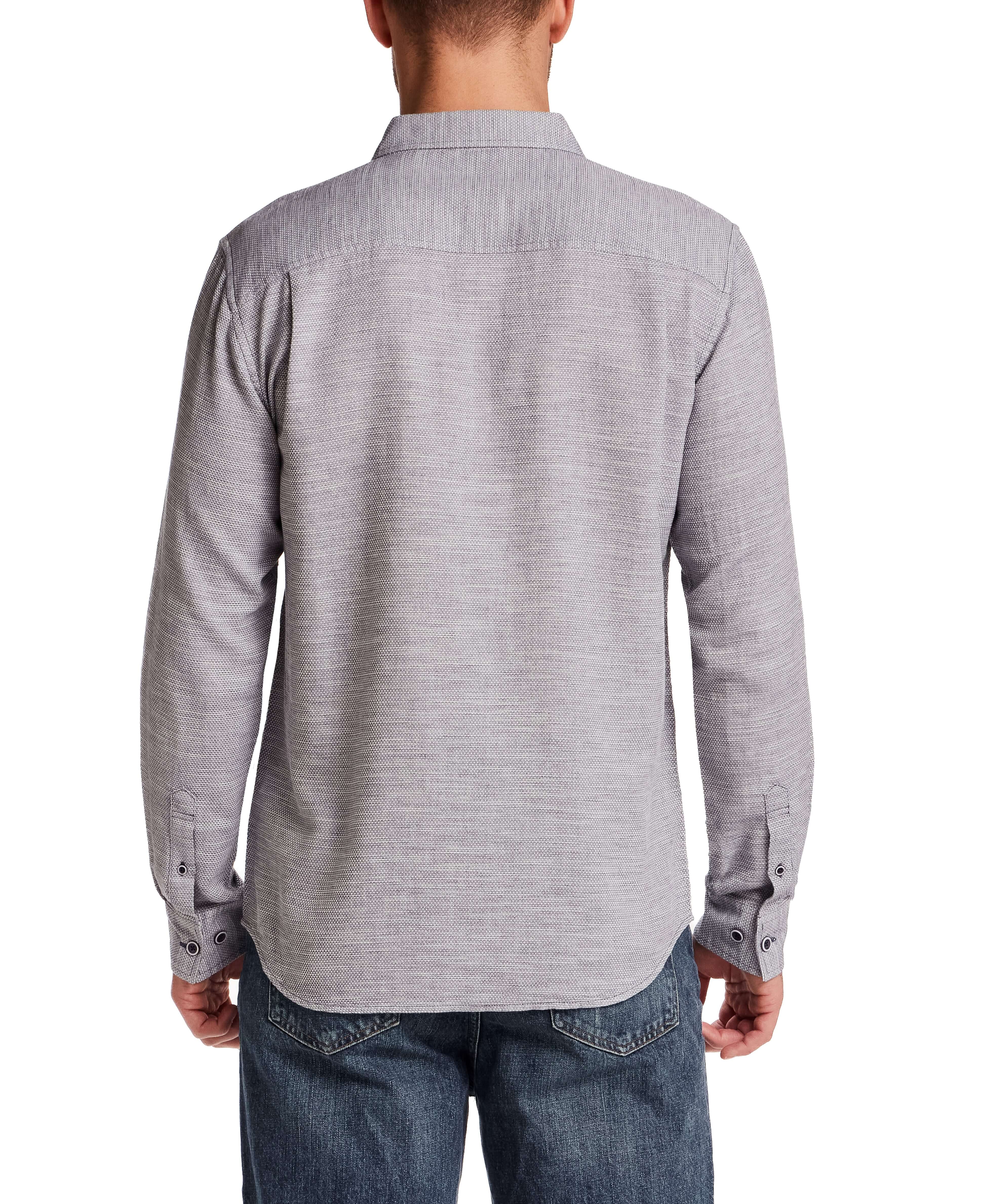 Pebble Dobby Button-Down Shirt in Maritime Blue - Image 4