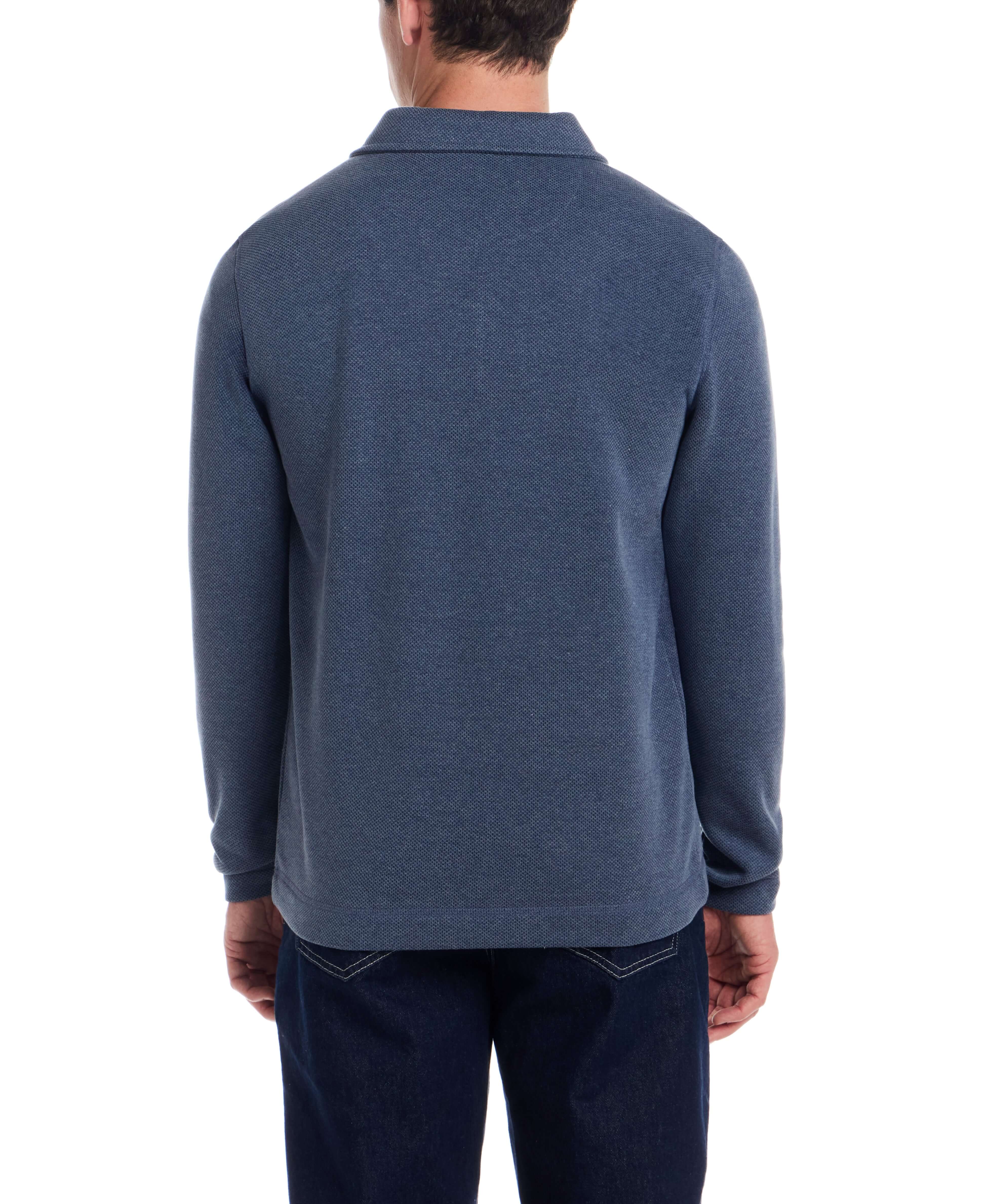 Pebble Fleece Quarter Zip in Insignia Blue - Image 3