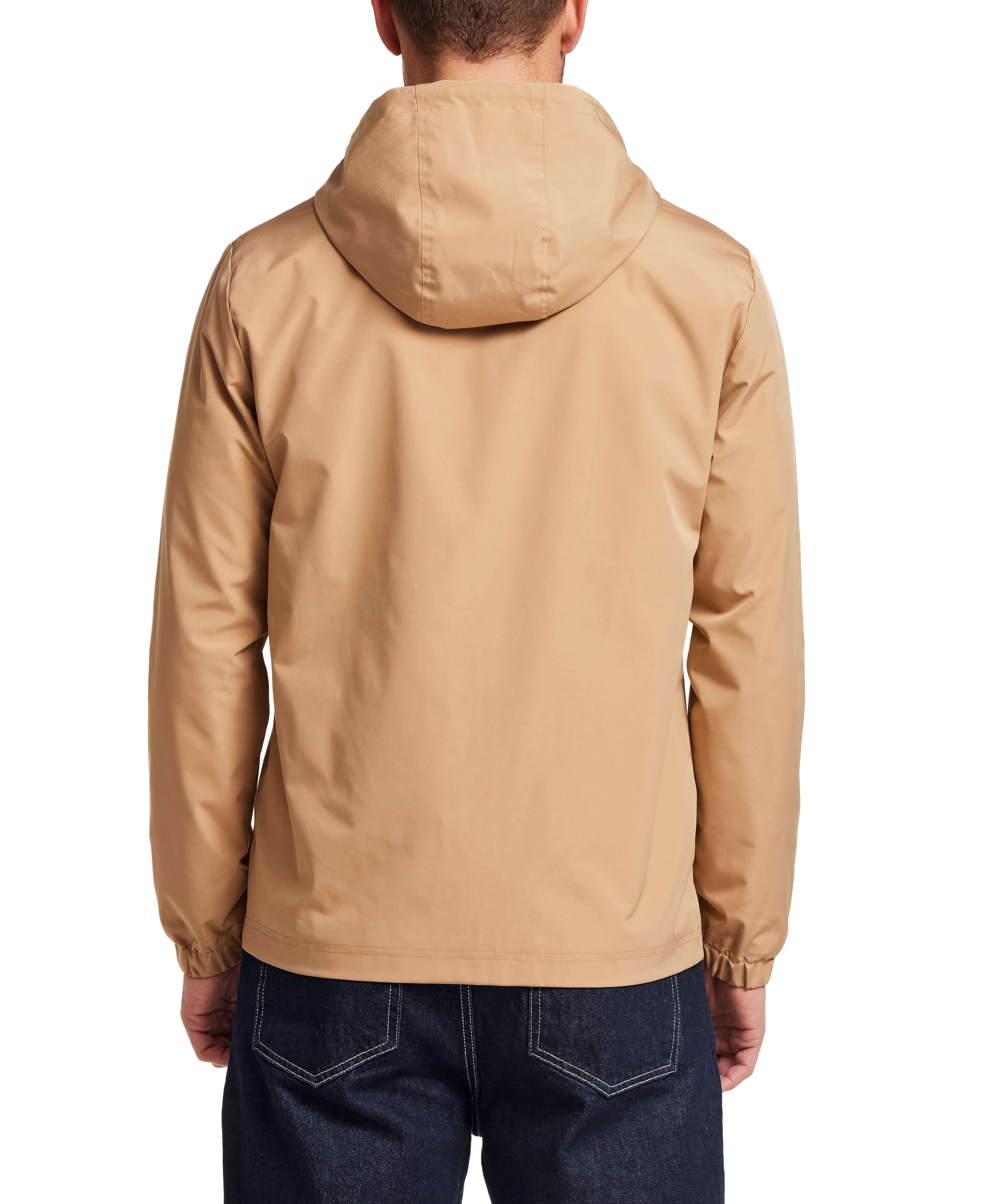 Poly Memory Safari Jacket with Hood in Kelp - Image 3