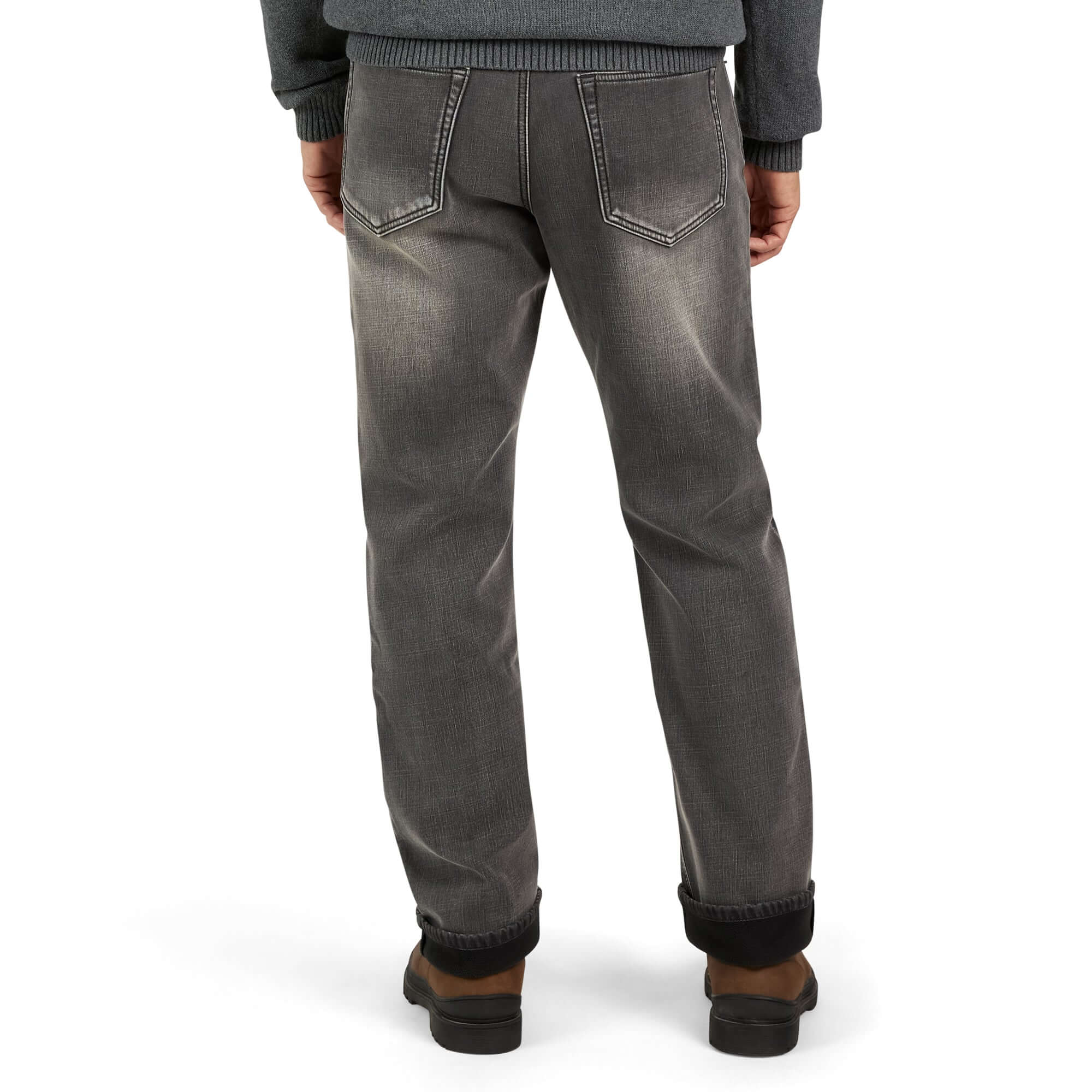 Regular Fit Fleece Lined Jeans - Grey Used - Image 5