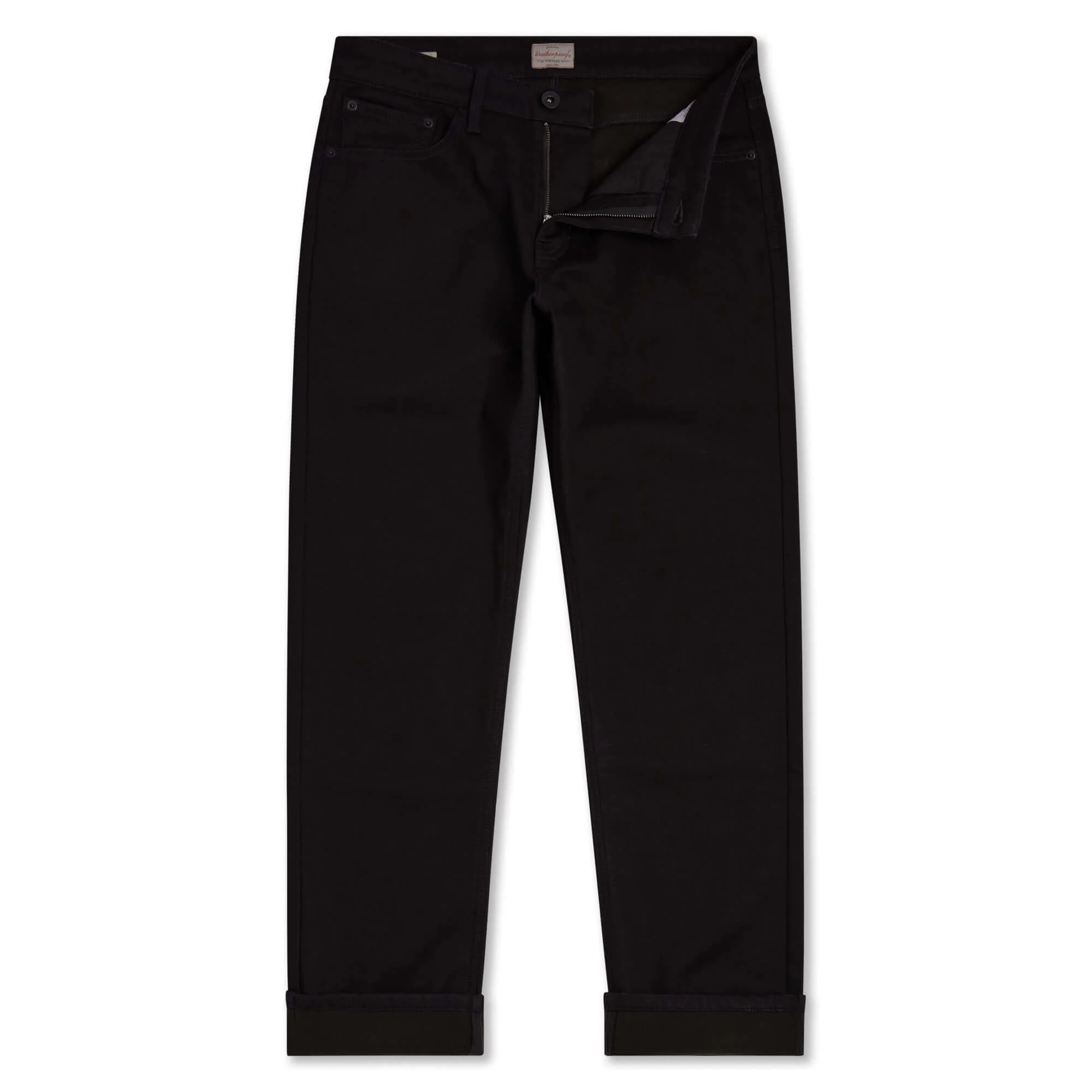 Regular Fit Fleece Lined Jeans - Jet Black - Image 4