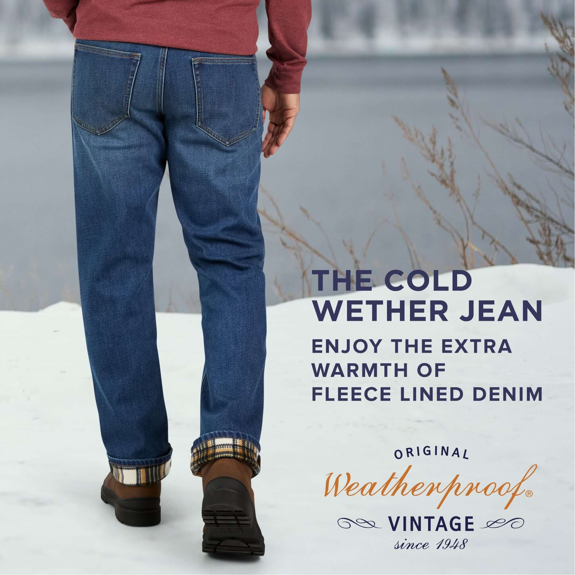 Regular Fit Fleece Lined Jeans - Medium Vintage - Image 10