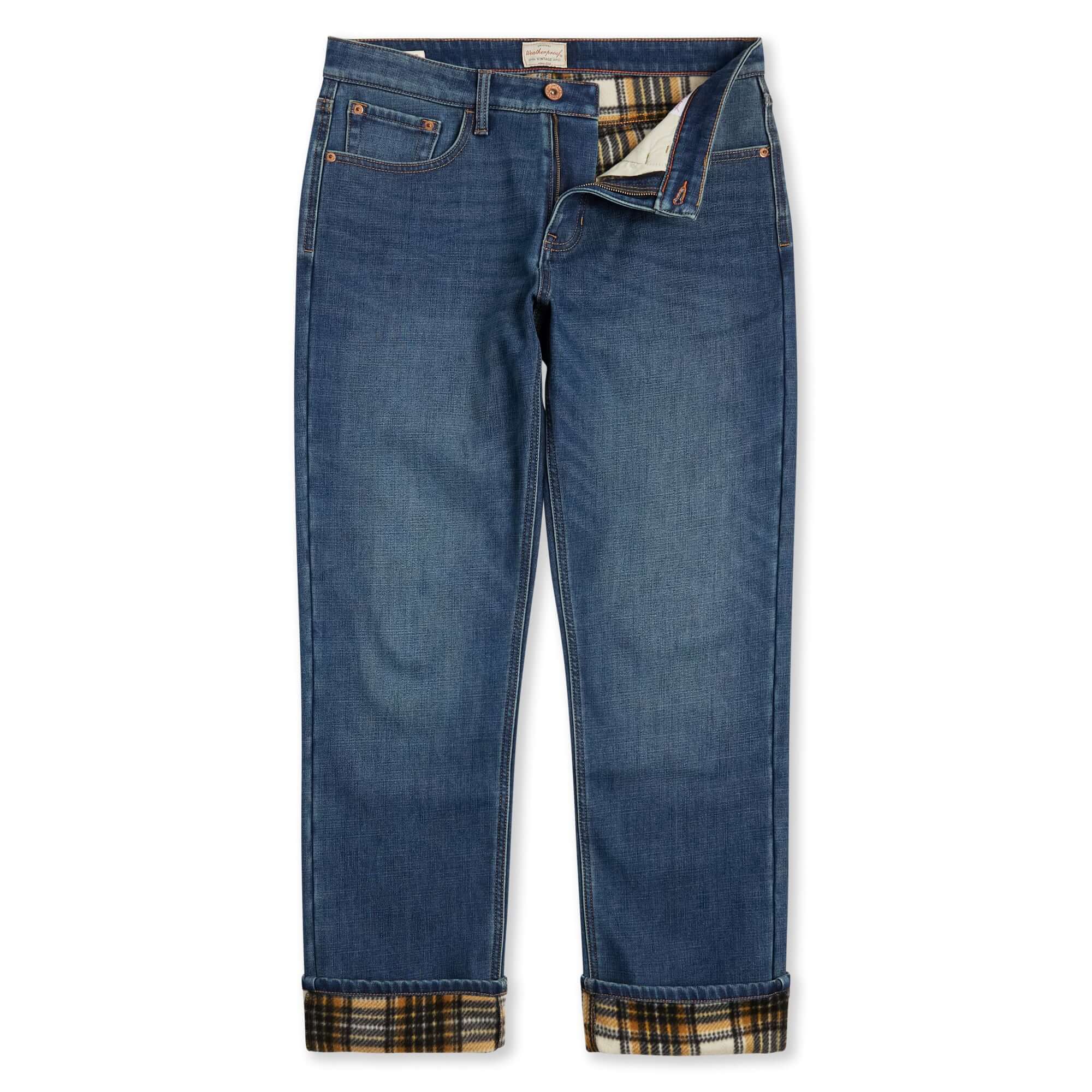 Regular Fit Fleece Lined Jeans - Medium Vintage - Image 3