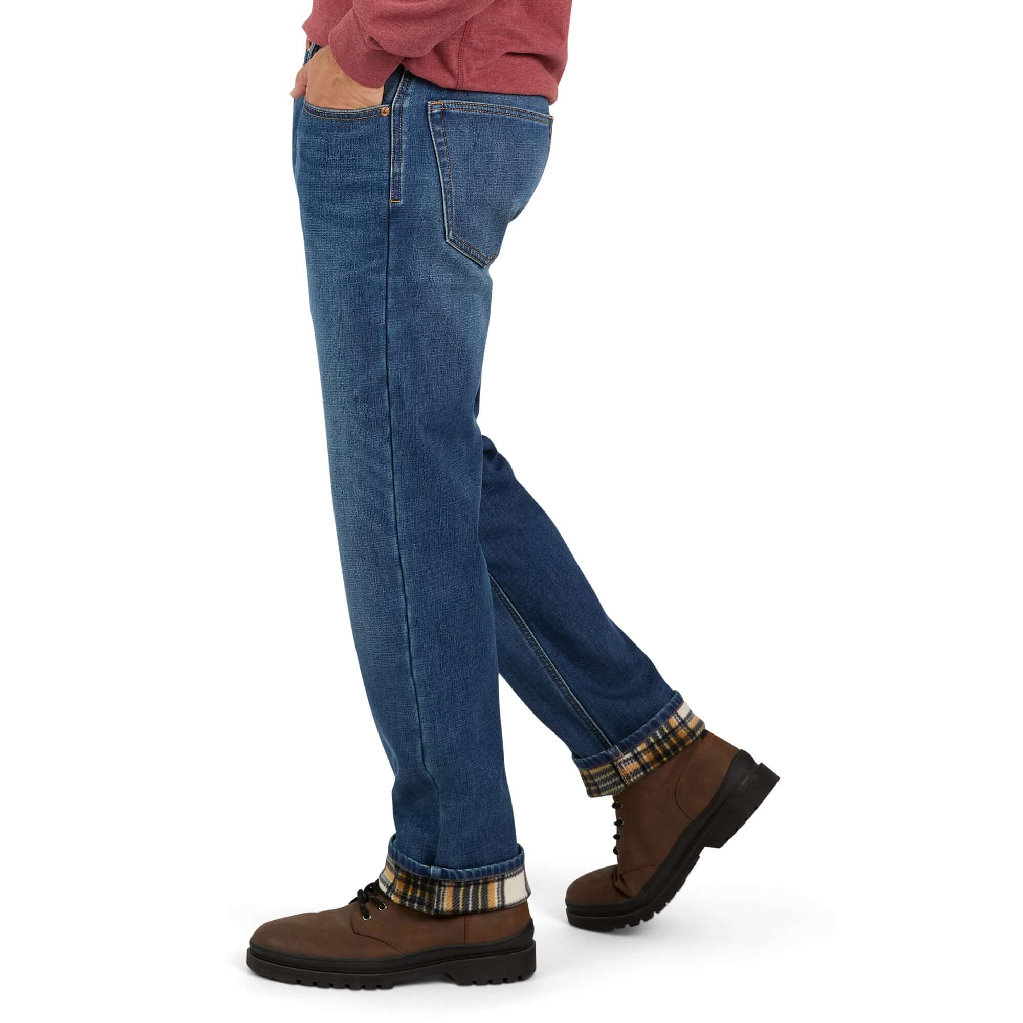 Regular Fit Fleece Lined Jeans - Medium Vintage - Image 4