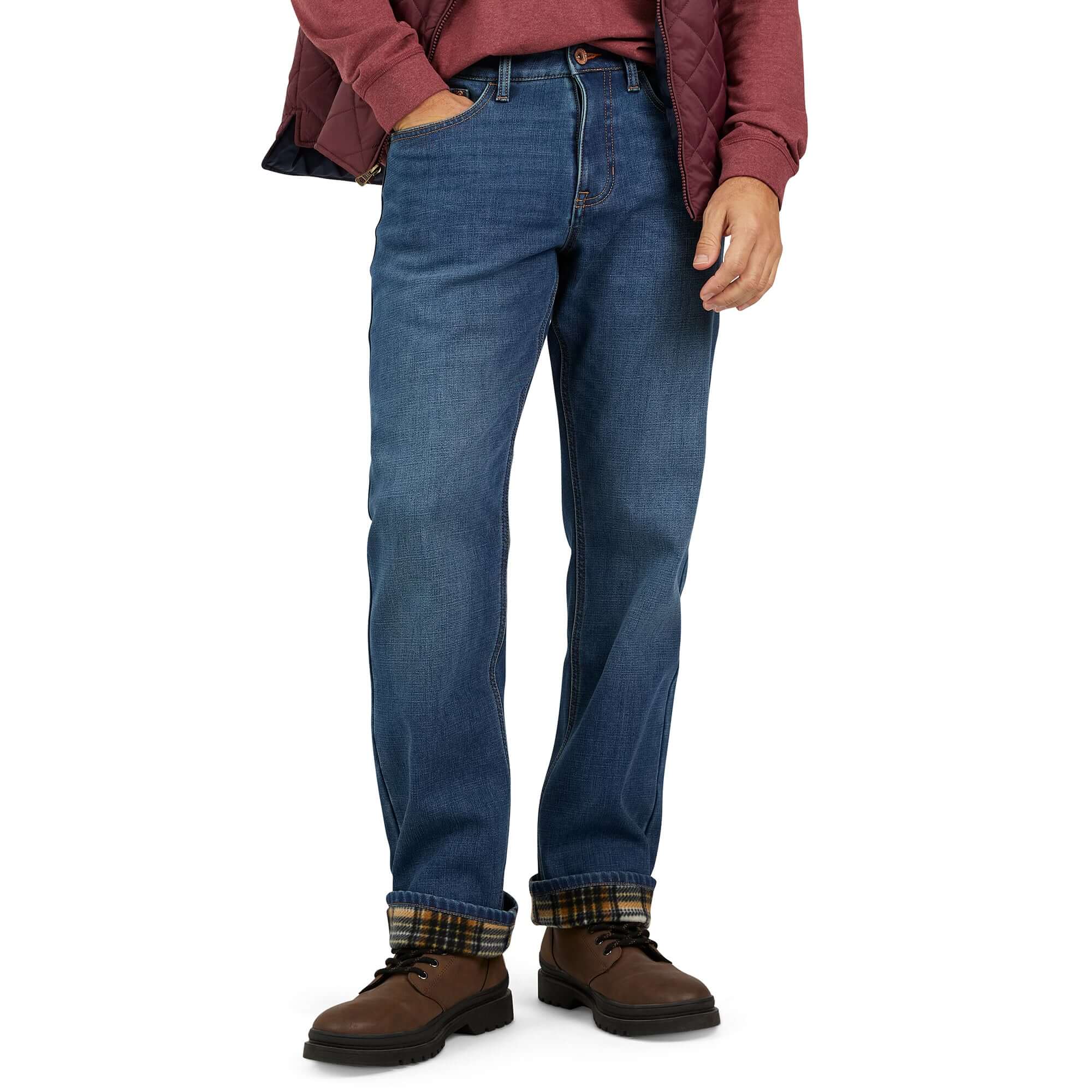 Regular Fit Fleece Lined Jeans - Medium Vintage - Image 8