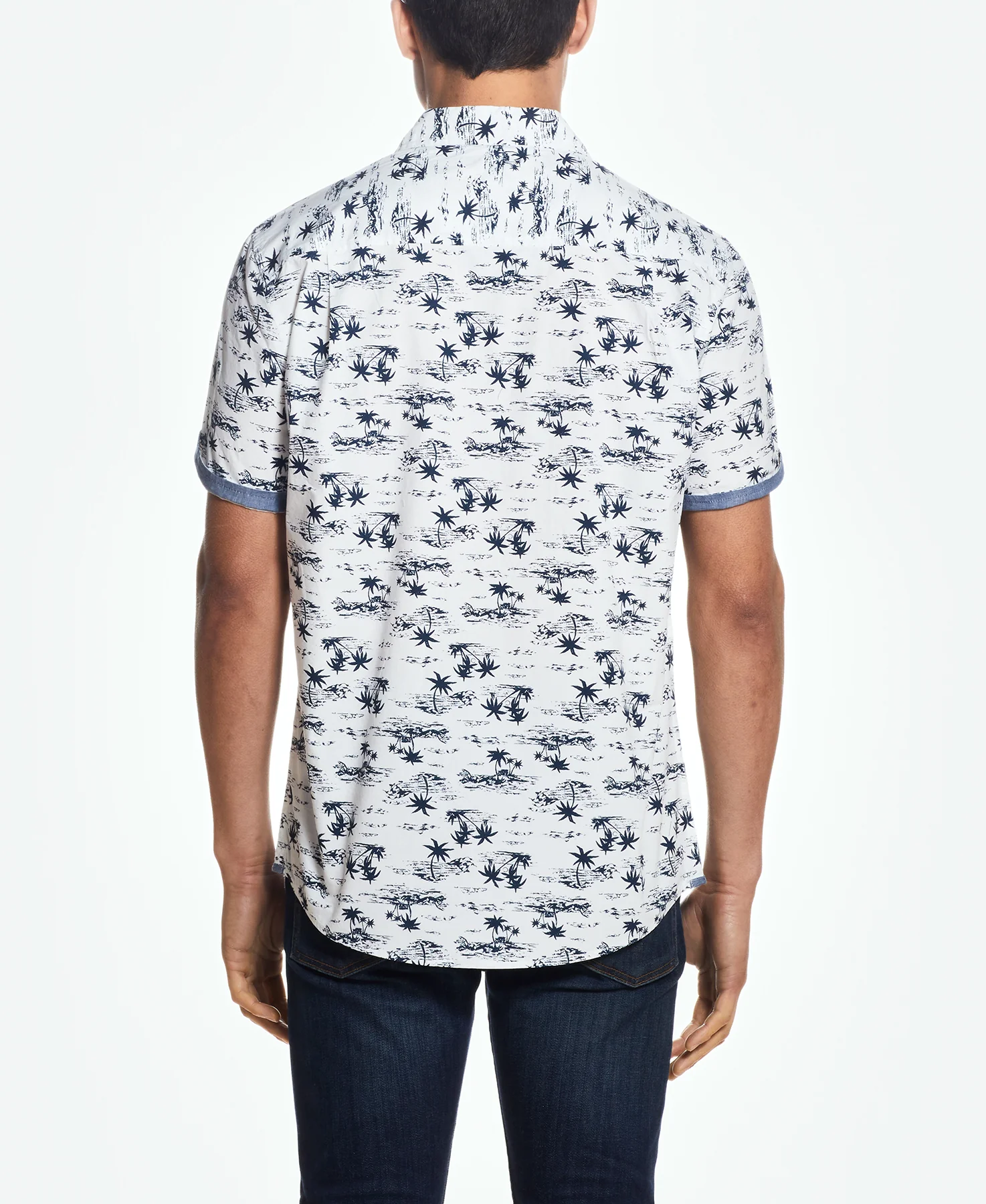 Peached Poplin Mini Print In White - Image 2