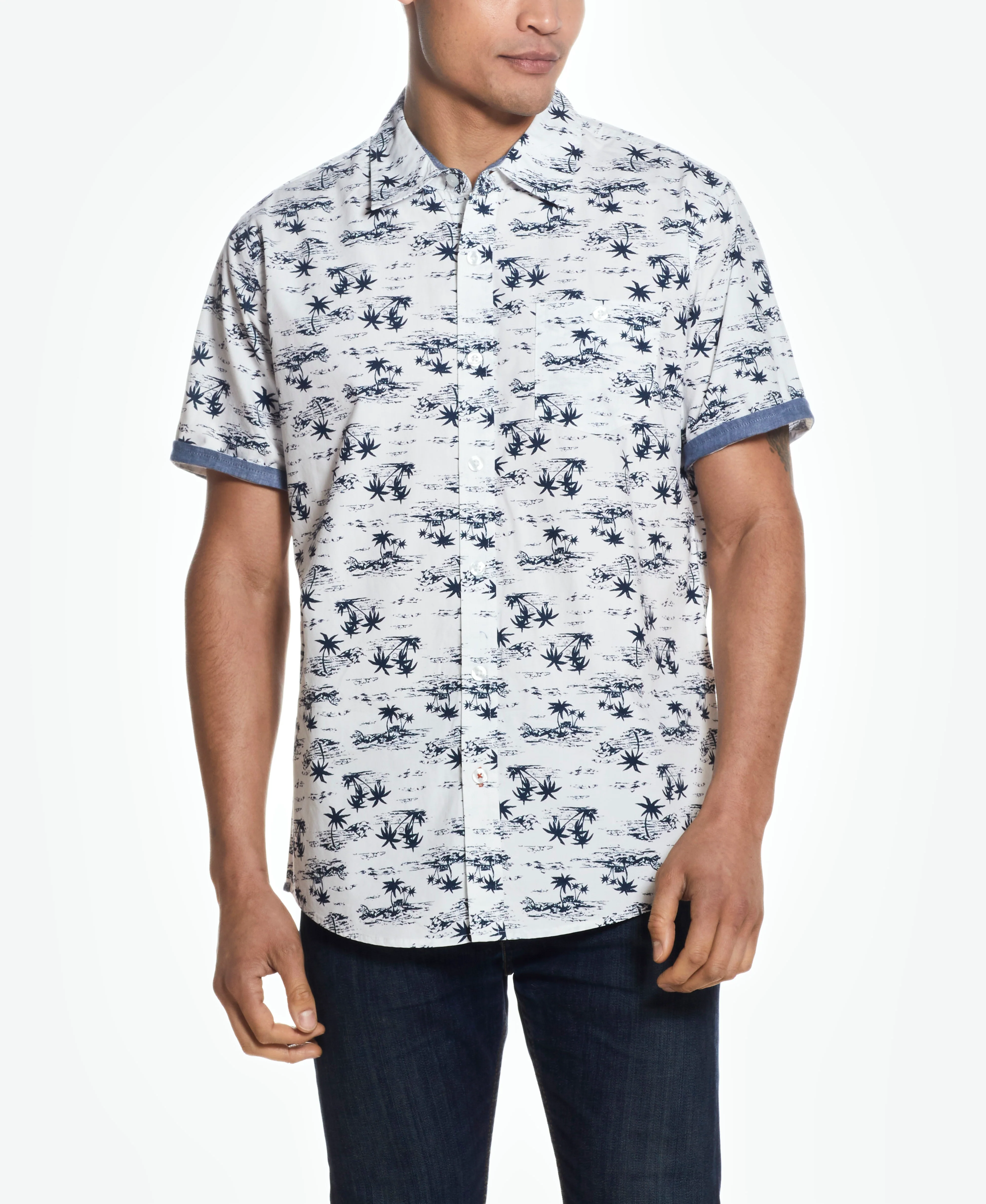 Peached Poplin Mini Print In White - Image 3
