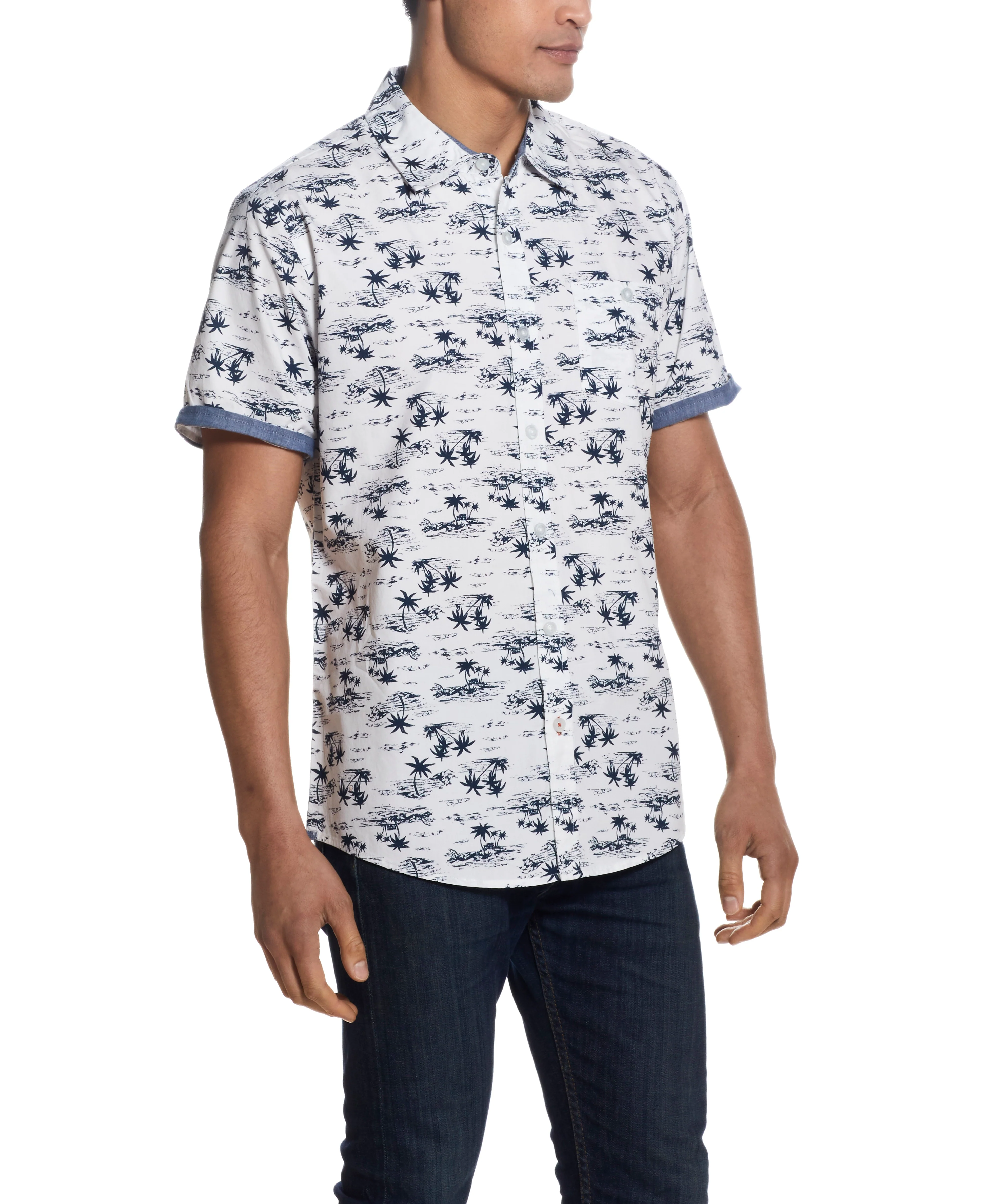 Peached Poplin Mini Print In White - Image 5