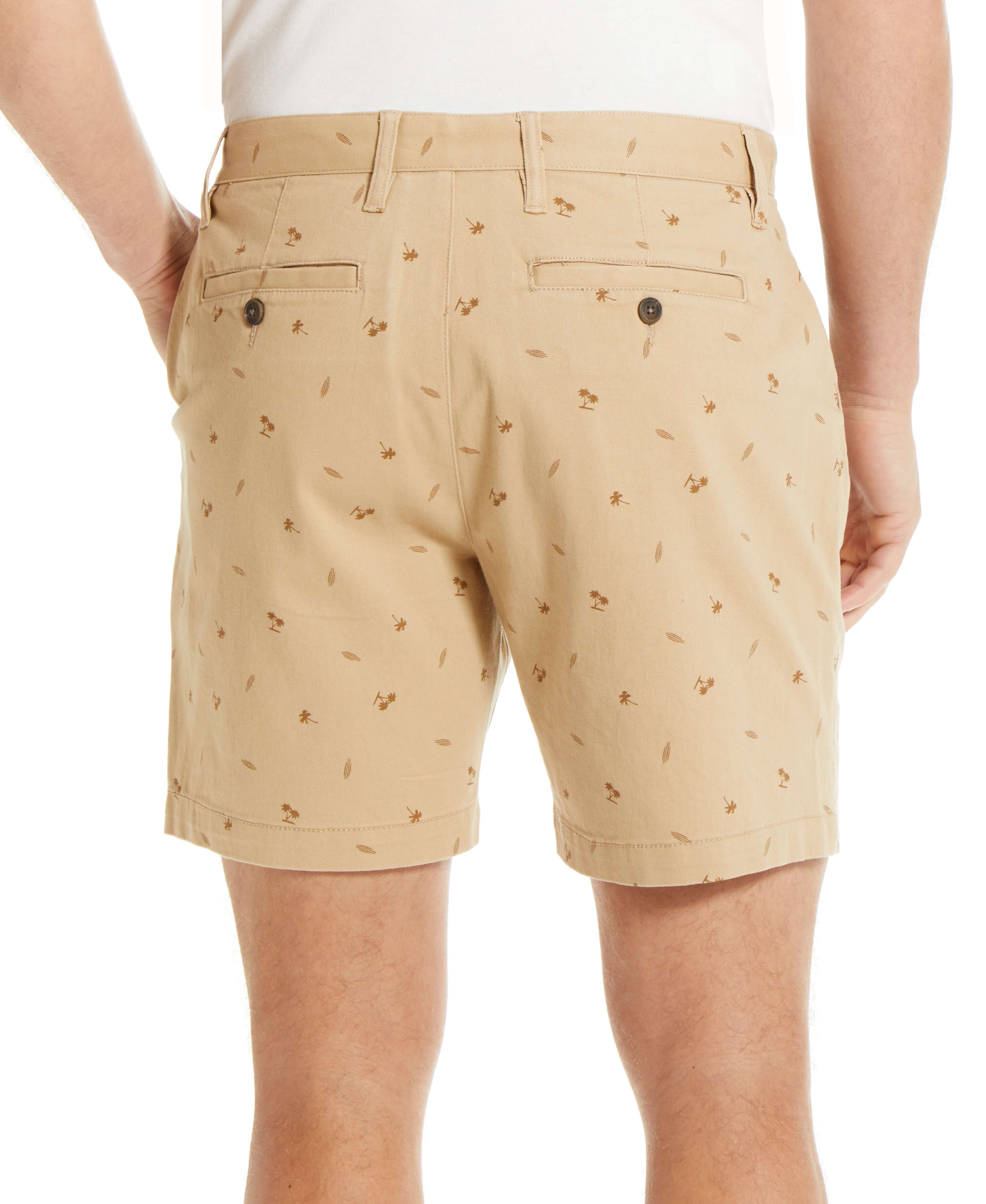 7" Printed Stretch Cotton Short In Nomad Palm - Image 2