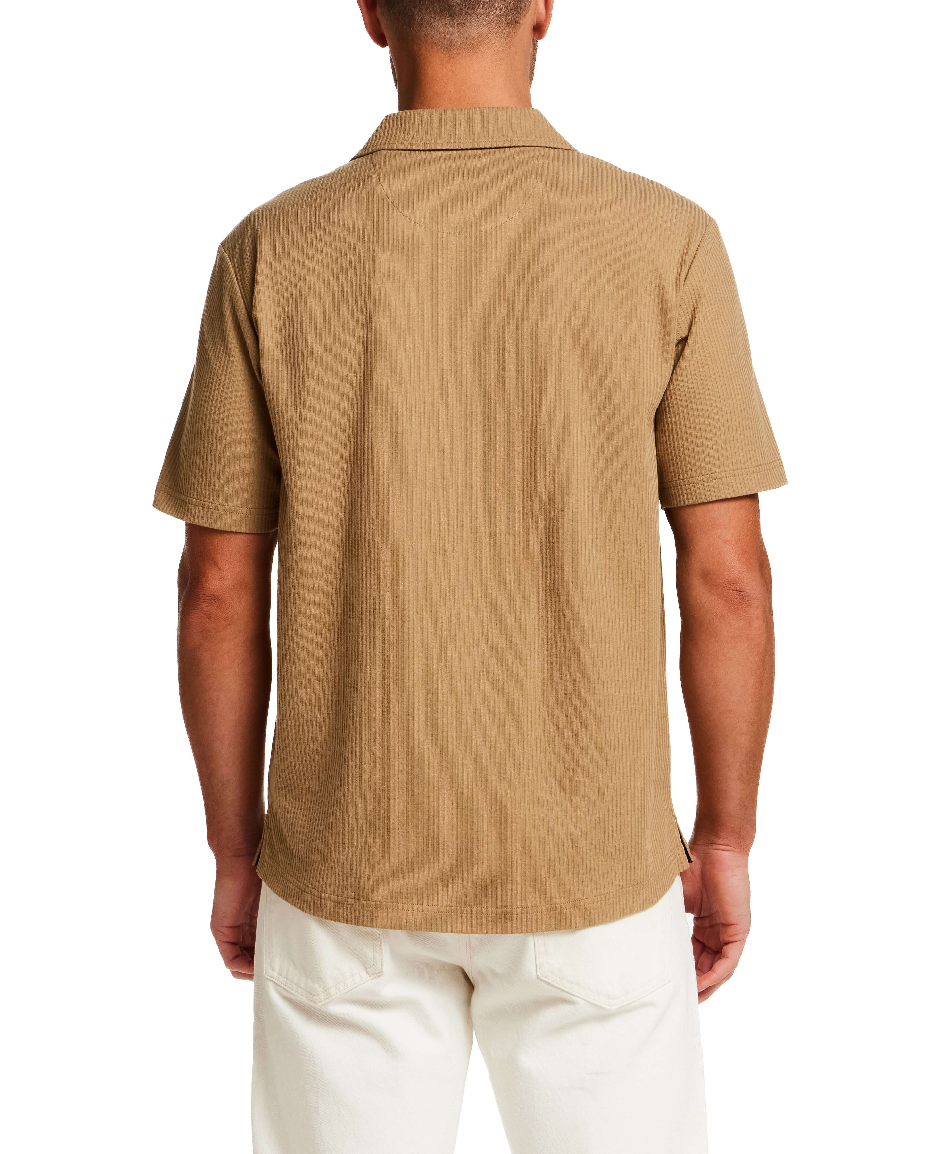 Seersucker Coatfront Knit in Khaki - Image 4