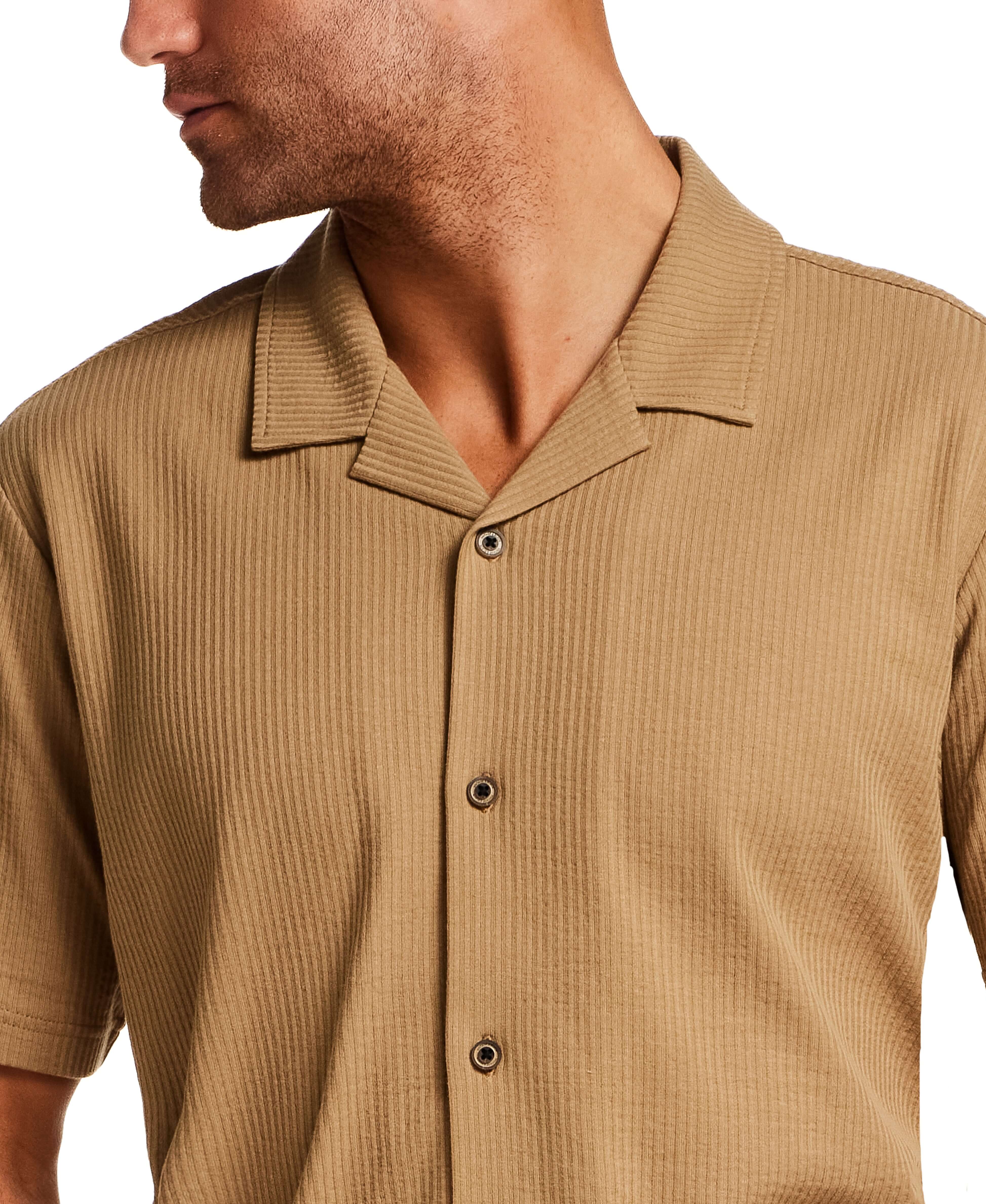 Seersucker Coatfront Knit in Khaki - Image 6