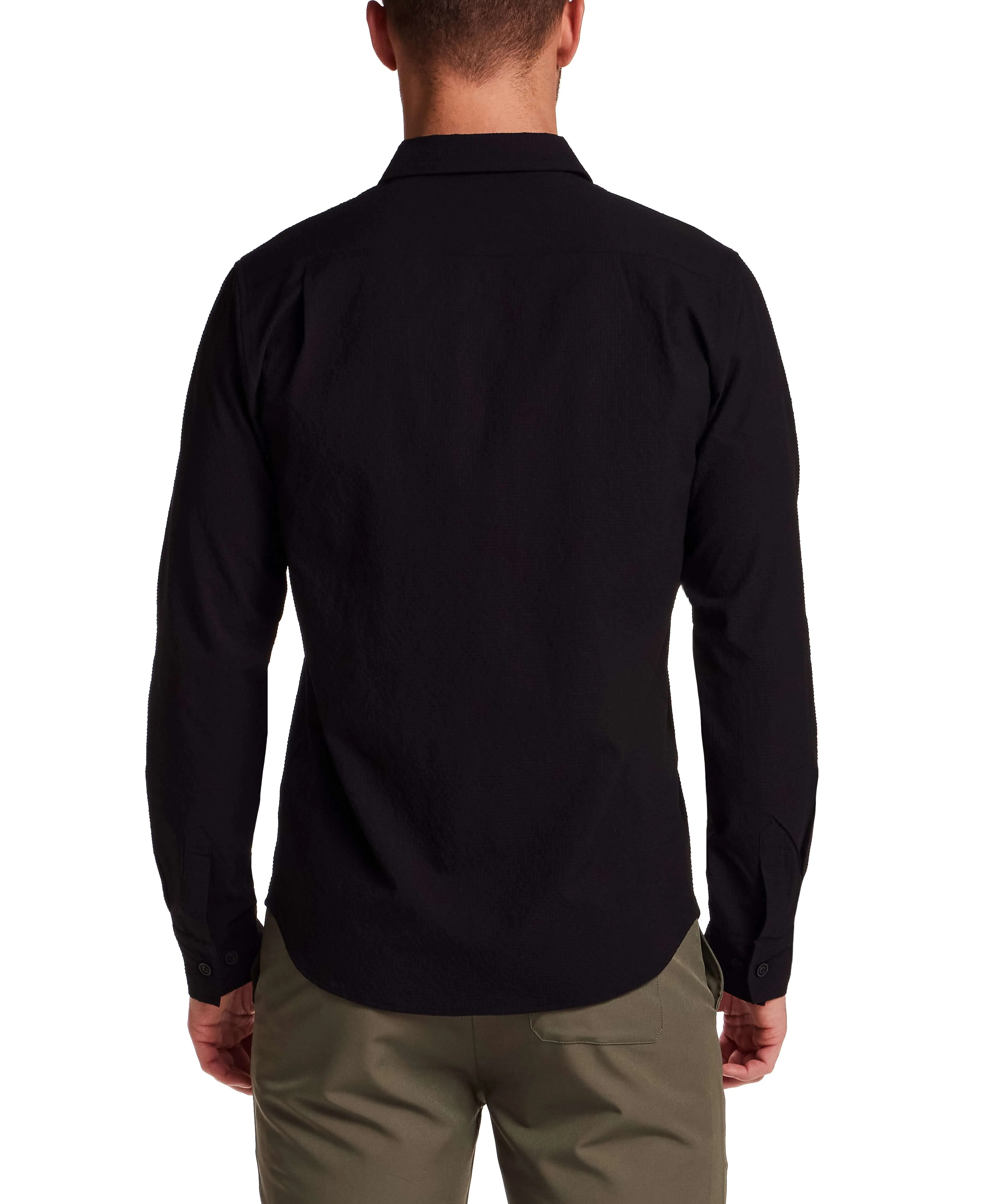 Seersucker Shirt in Black - Image 3