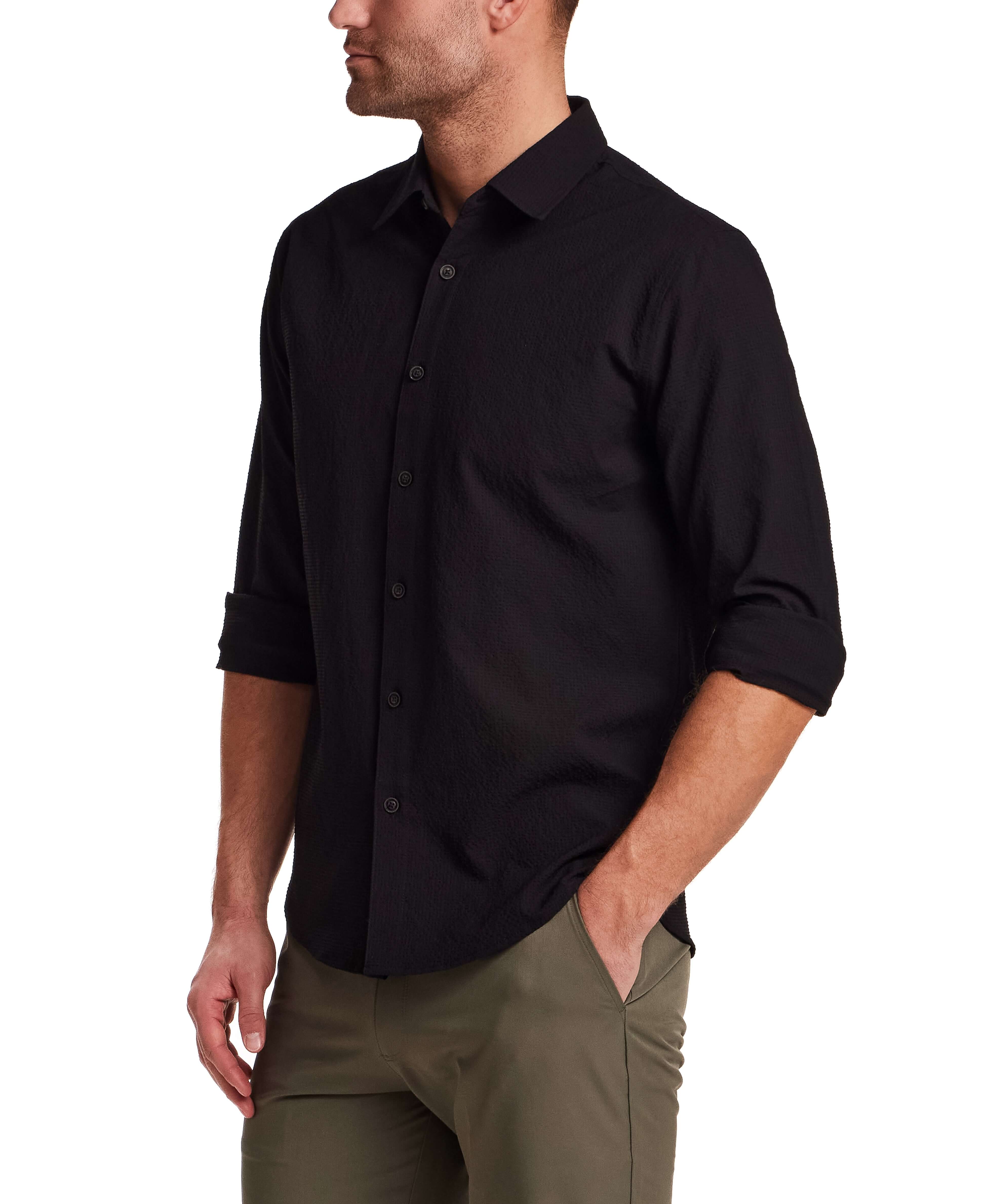 Seersucker Shirt in Black - Image 5