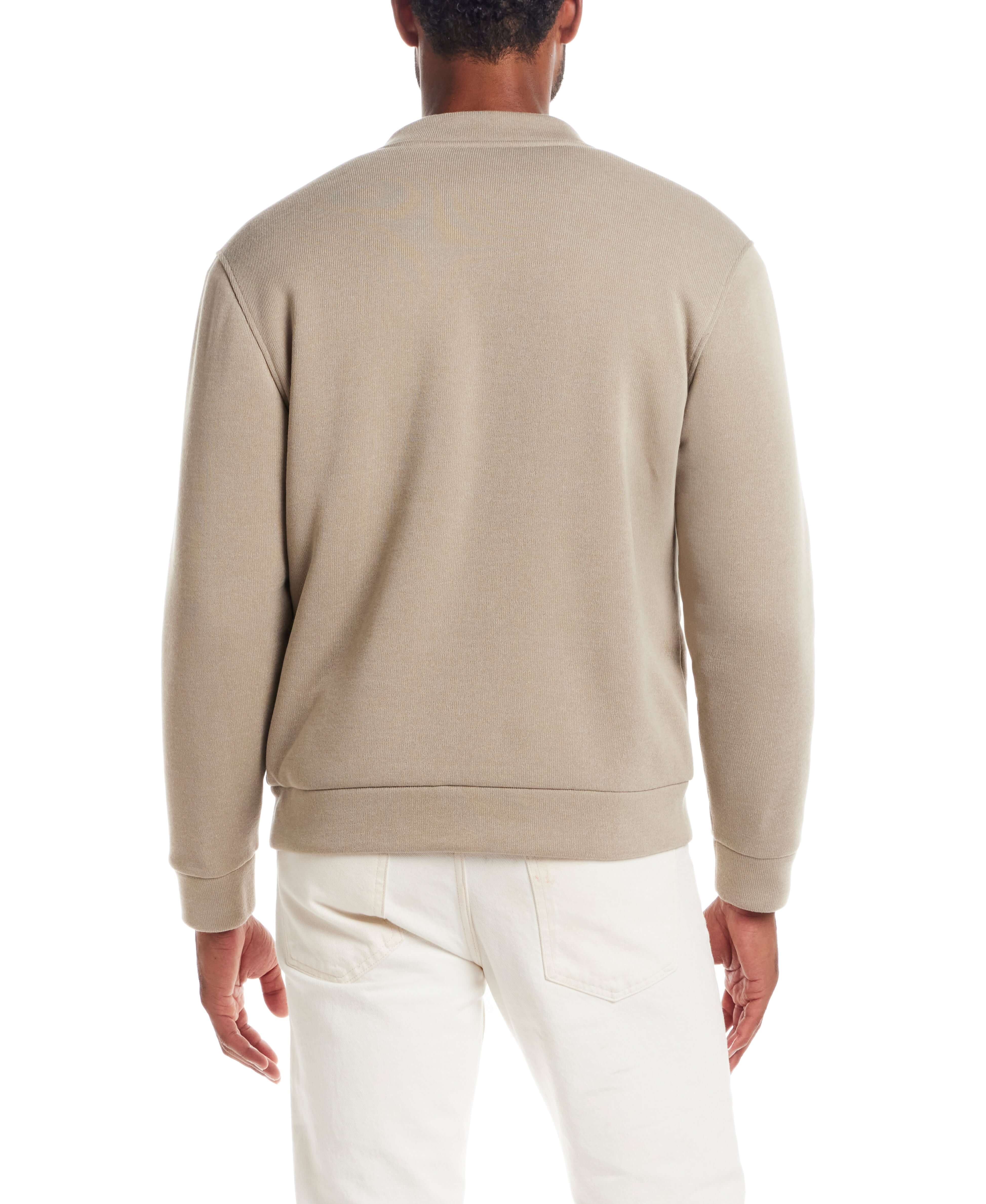Sherpa Lined Bomber Jacket in Abbey Stone - Image 2