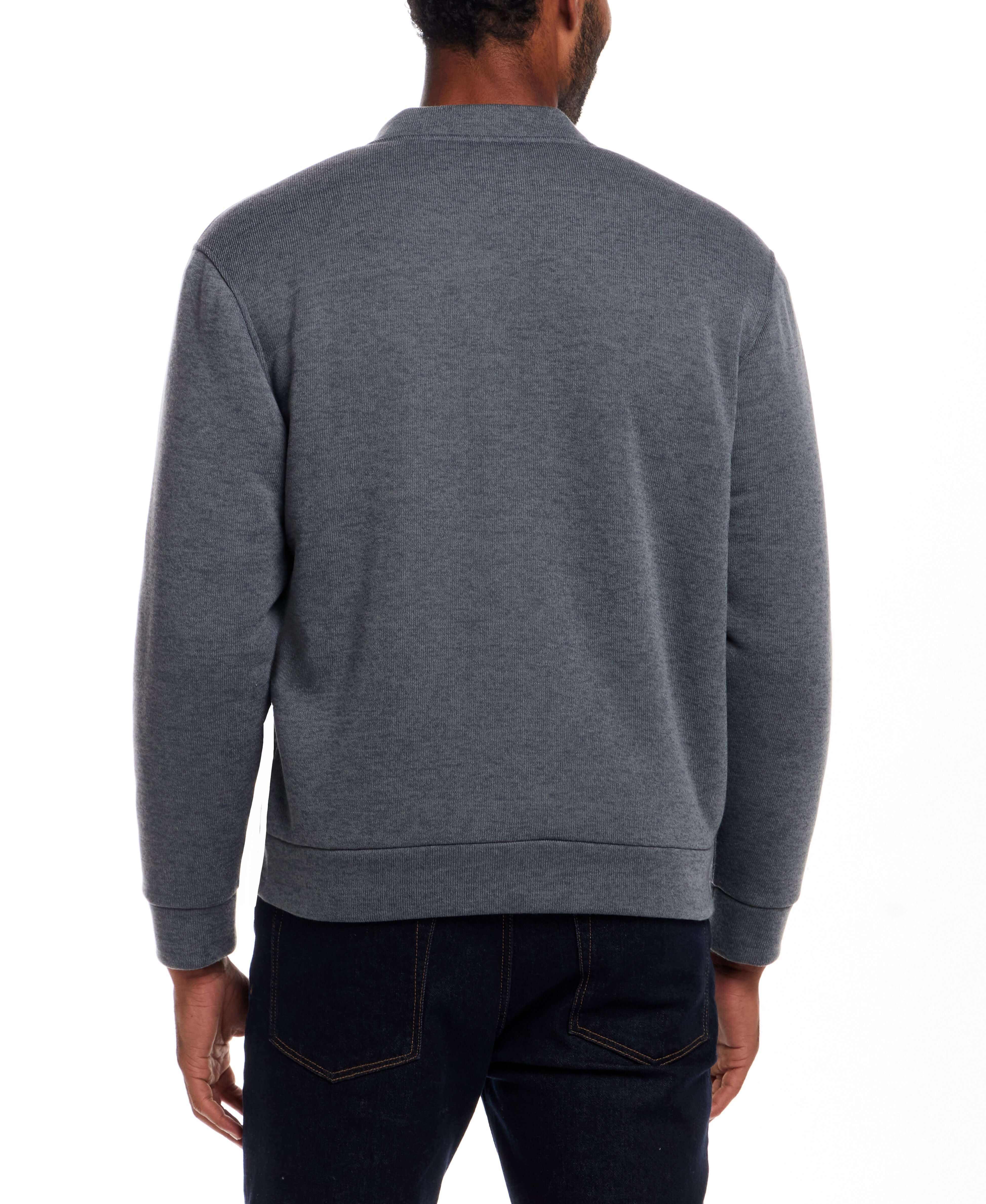 Sherpa Lined Bomber Jacket in Storm Blue - Image 4