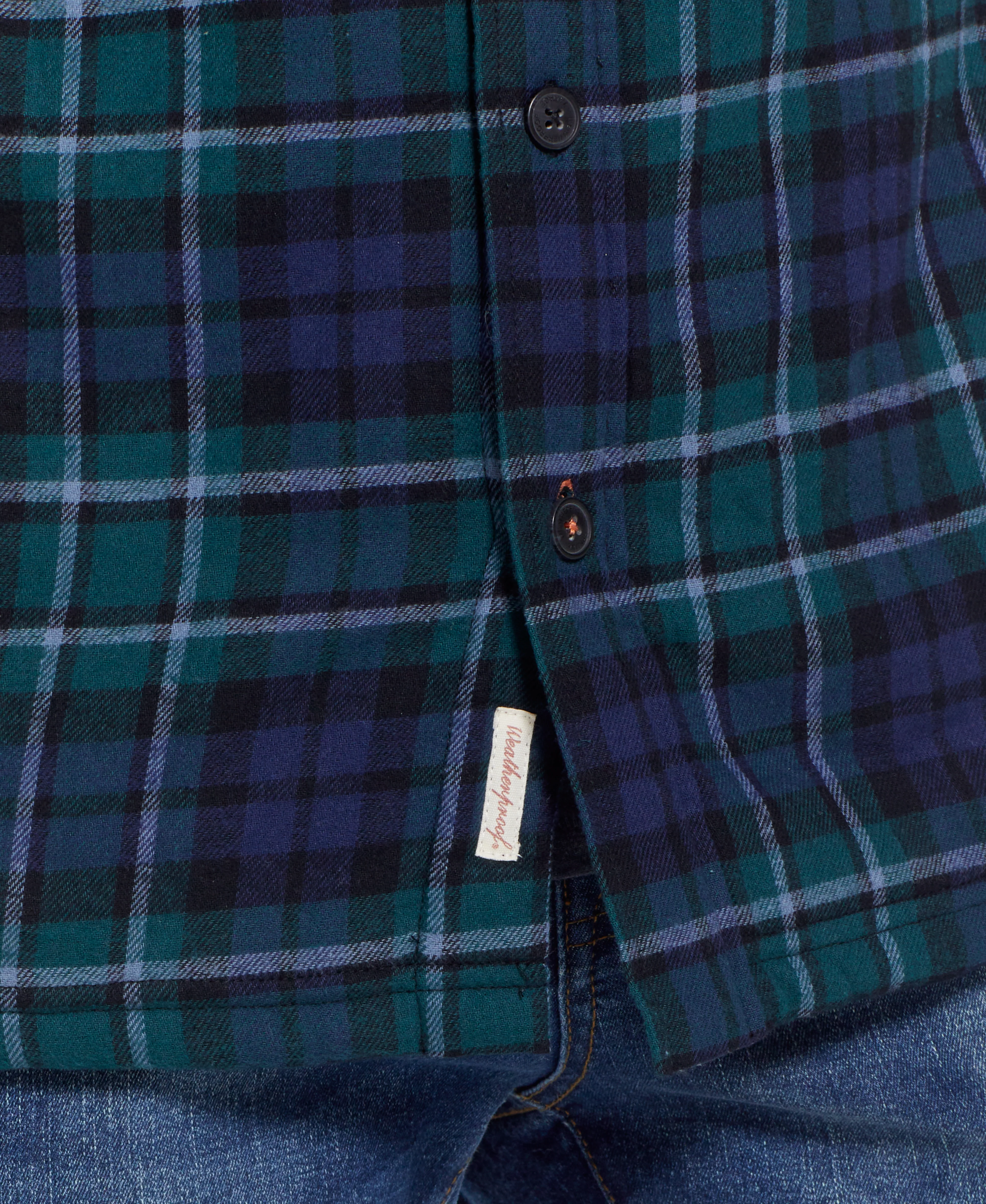 Sherpa Lined Flannel Shirt Jacket In Evergreen - Image 6