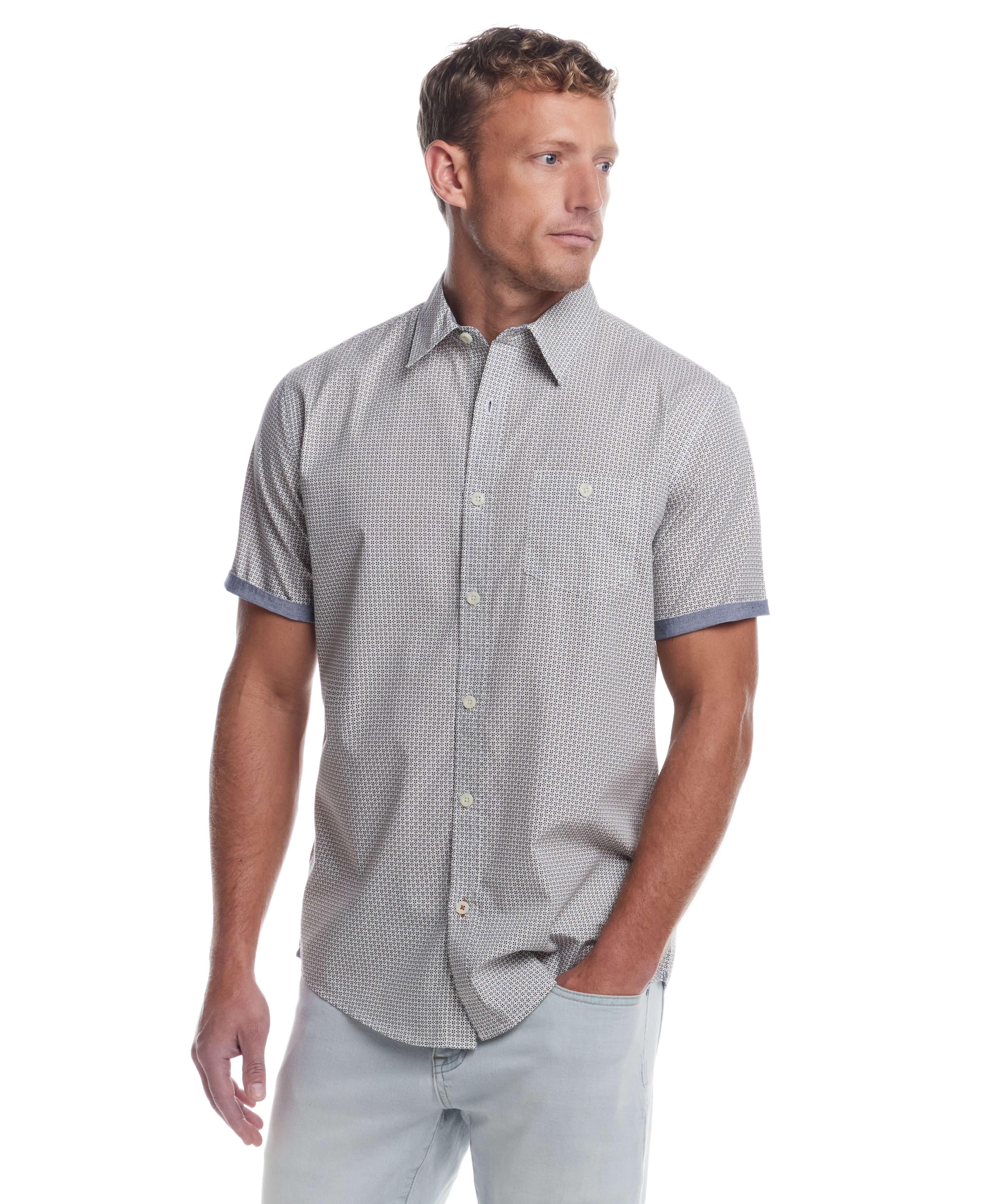 Short Sleeve Cotton Poplin Shirt in Pecan Pie - Image 5