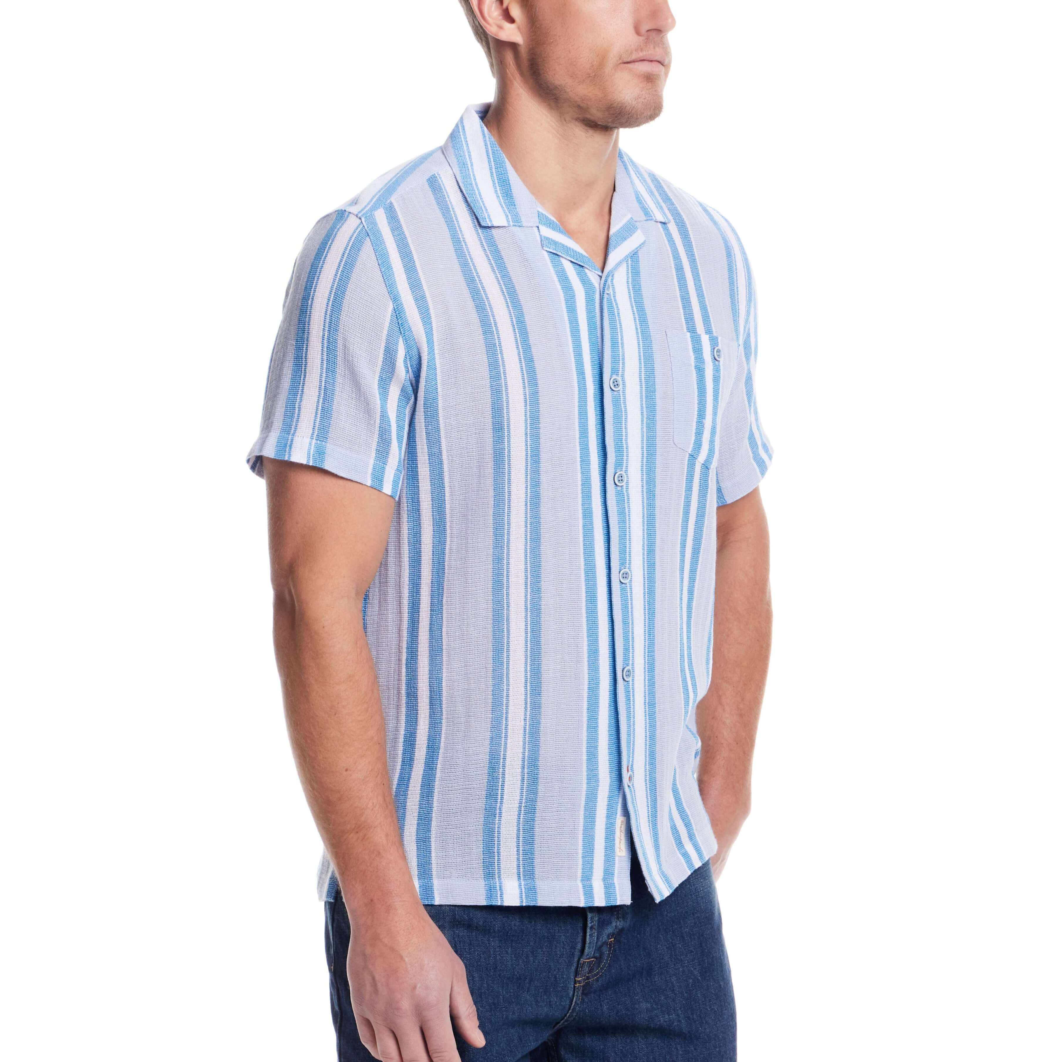 Short Sleeve Waffle Woven in Pacific Coast - Image 5