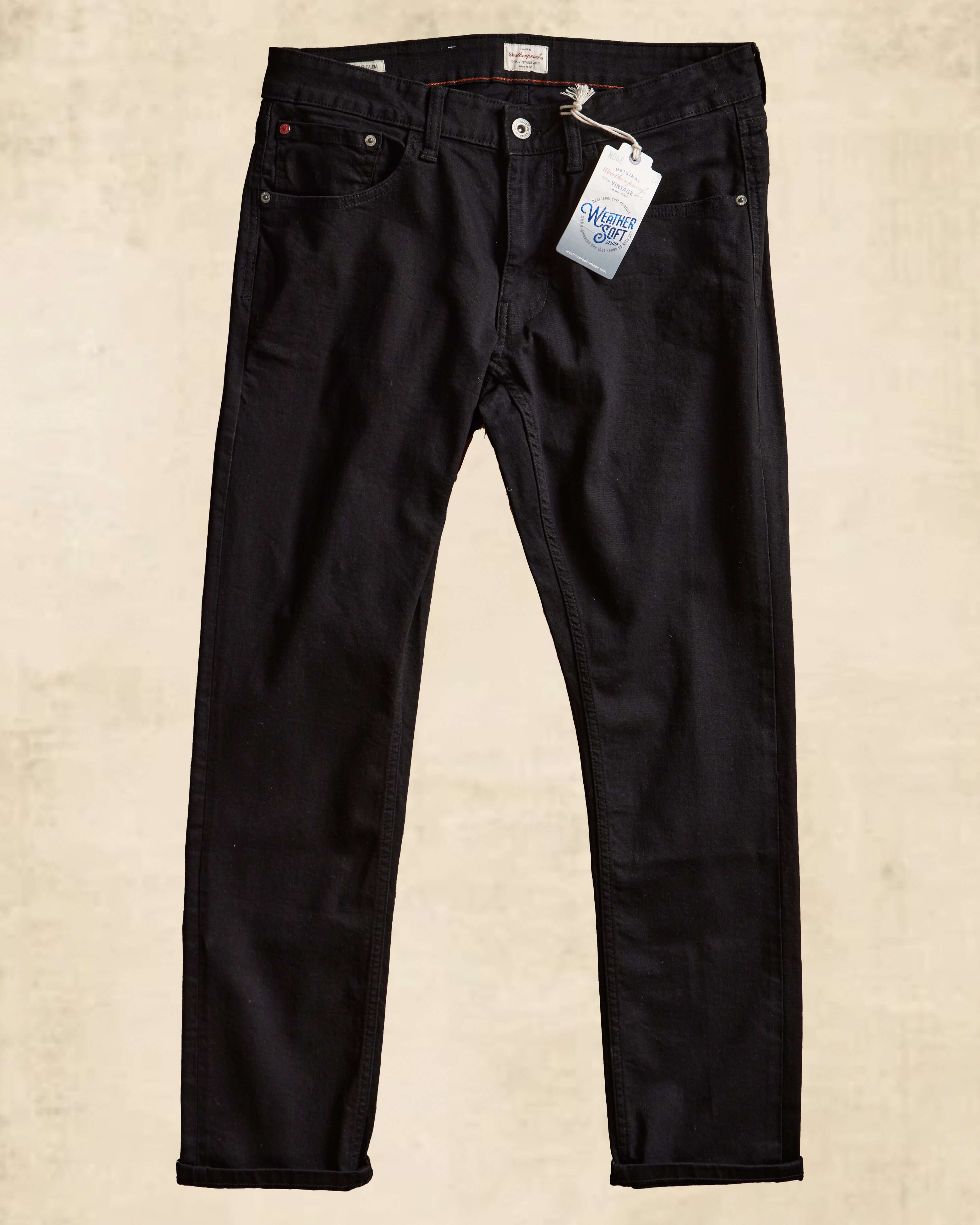 Slim Fit Denim Jeans In Jet Black - Image 3