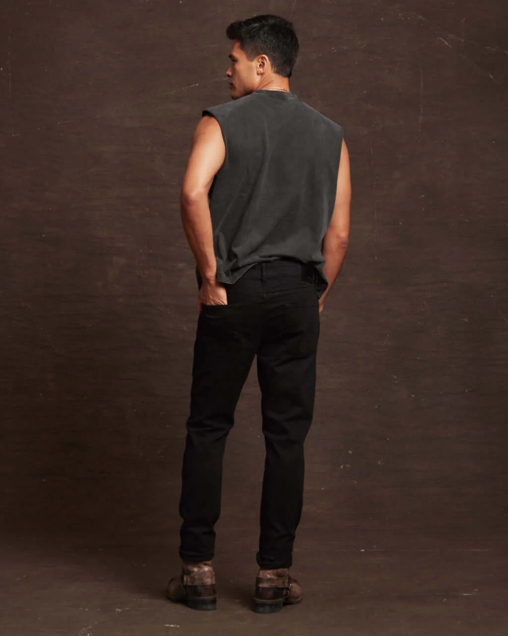 Slim Fit Denim Jeans In Jet Black - Image 8