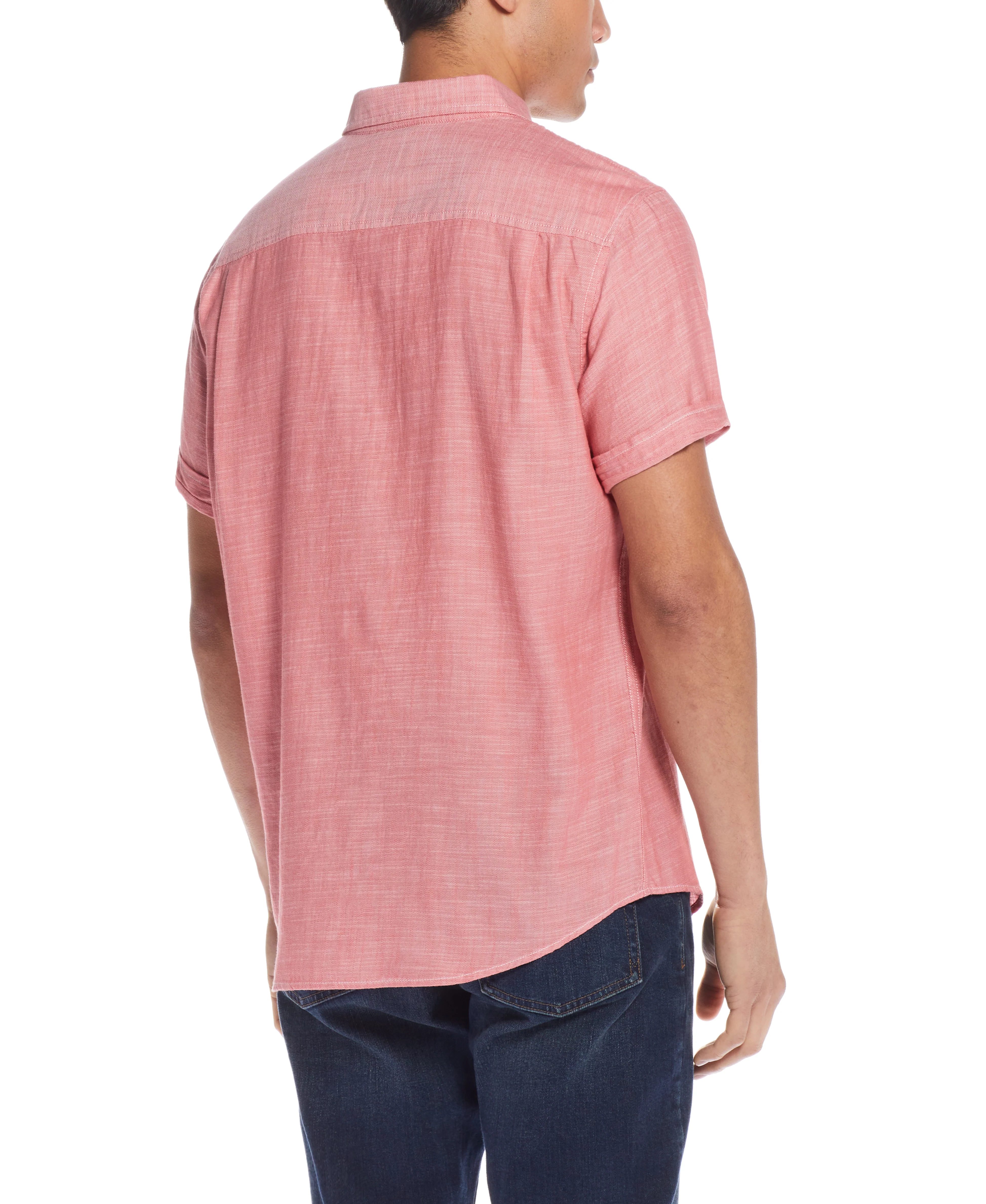 Solid Country Twill Shirt In Cranberry - Image 4