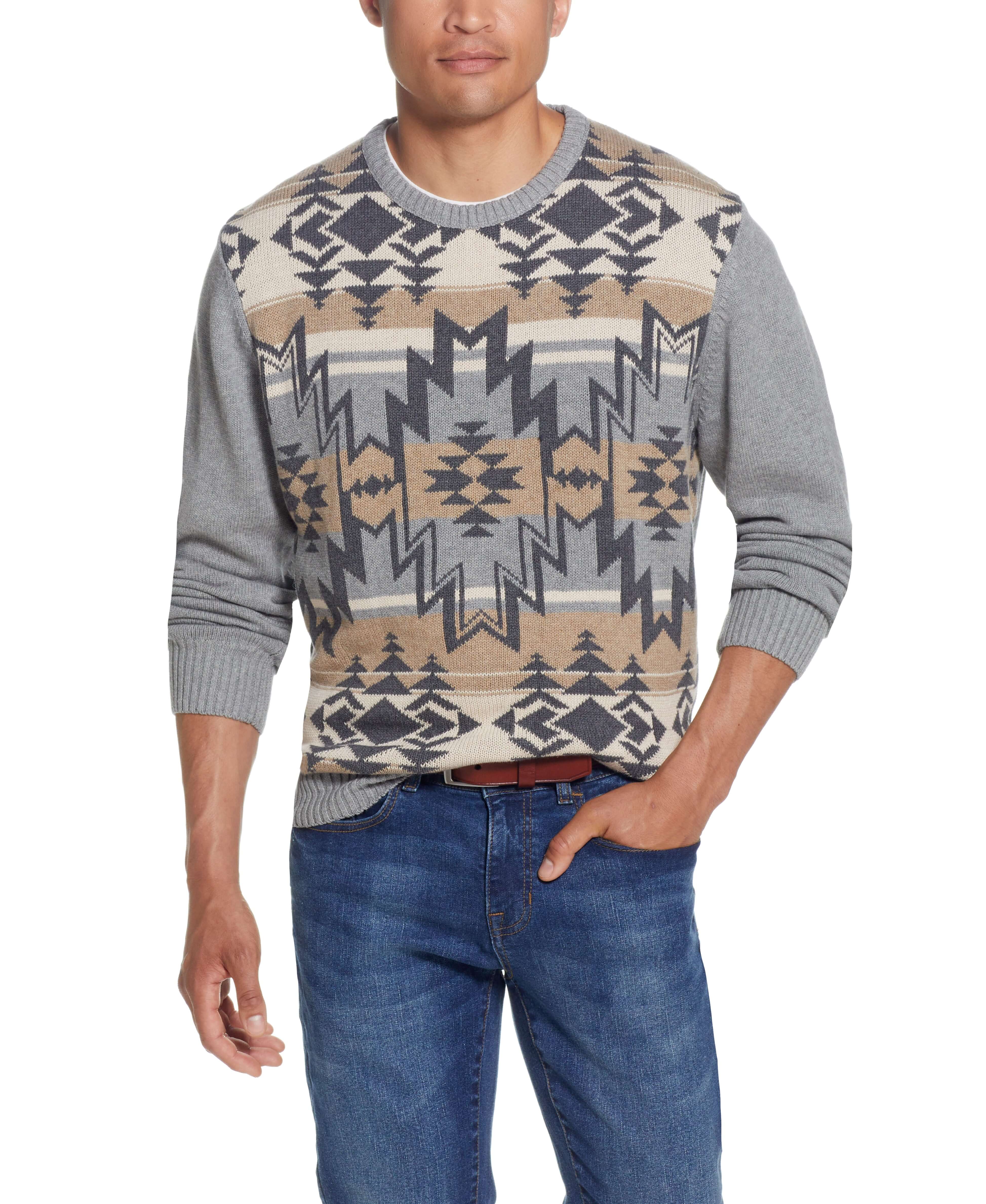 Southwest Crew Neck In Medium Gray Heather