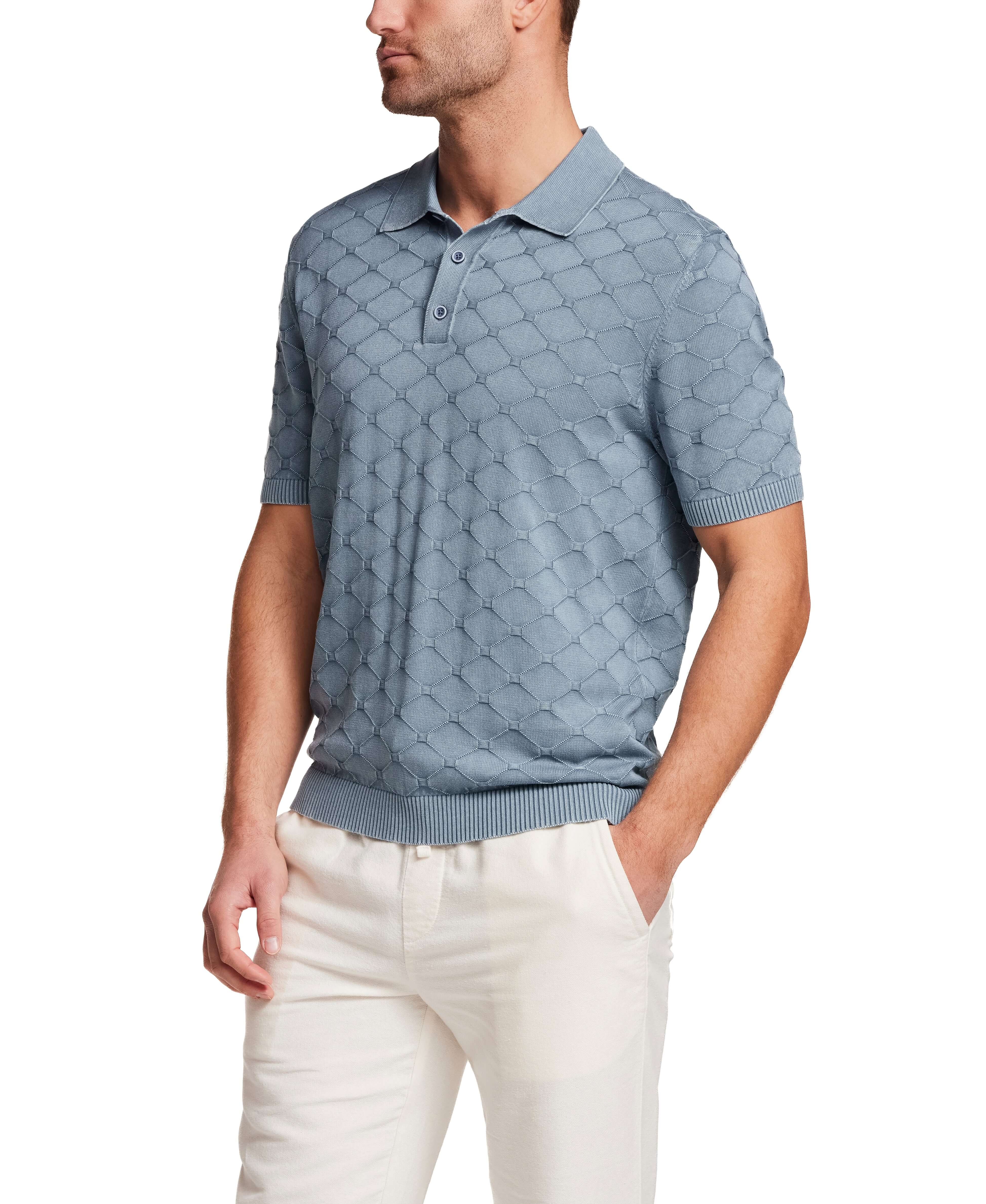 Stonewash Diamond Sweater Polo in Infinity Blue - Image 4