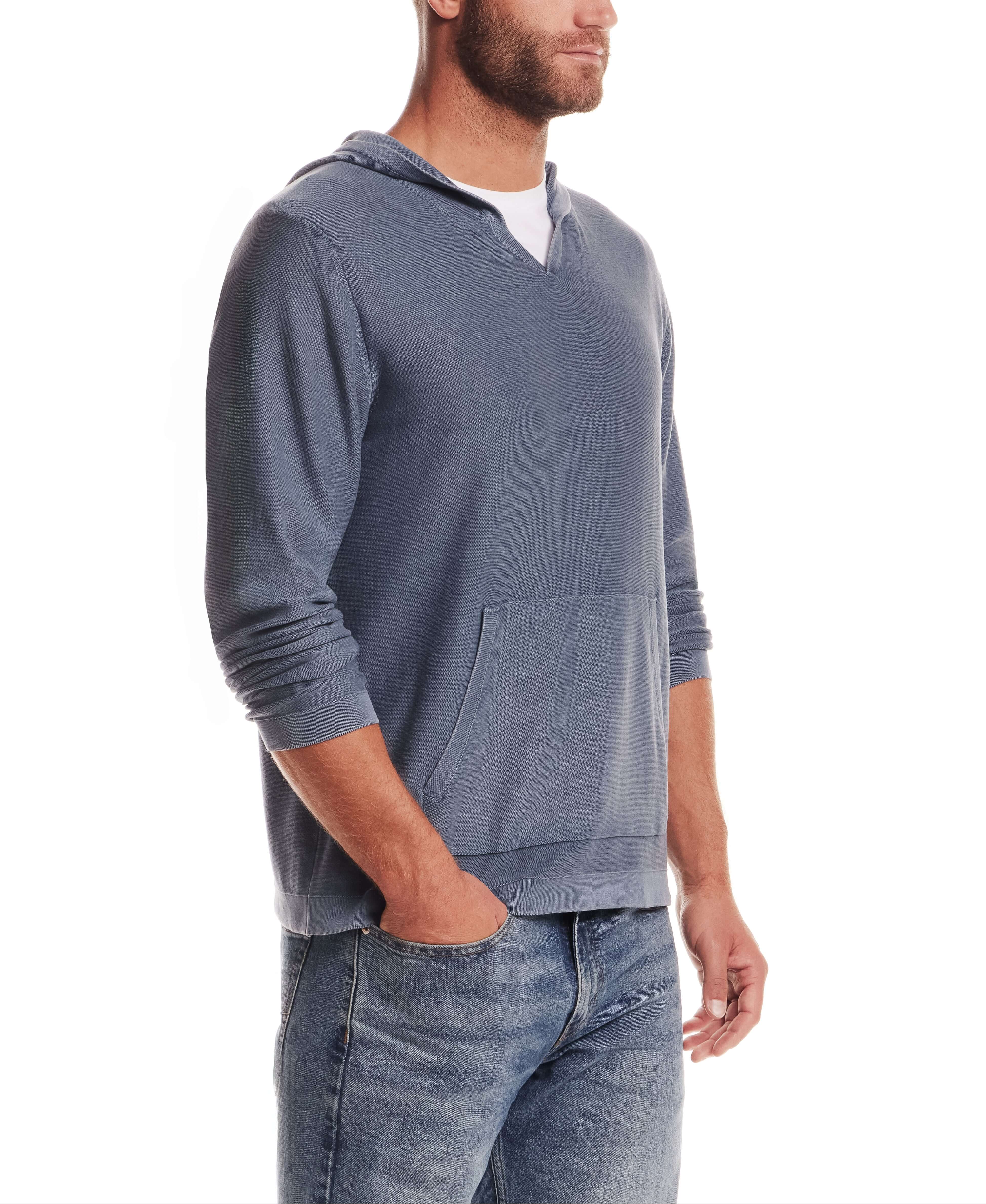 Stonewash Hooded Sweater in Insignia Blue - Image 2