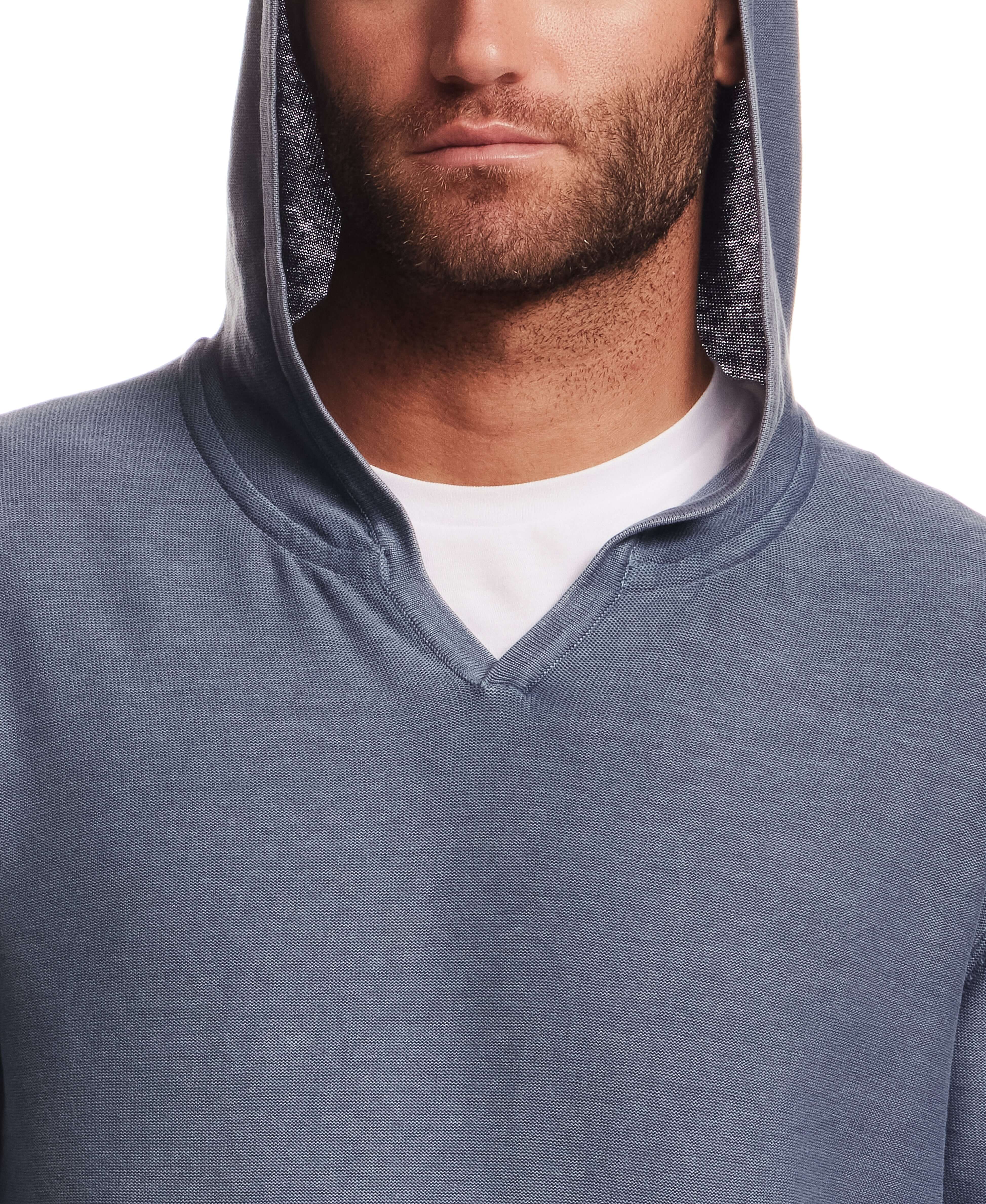 Stonewash Hooded Sweater in Insignia Blue - Image 3
