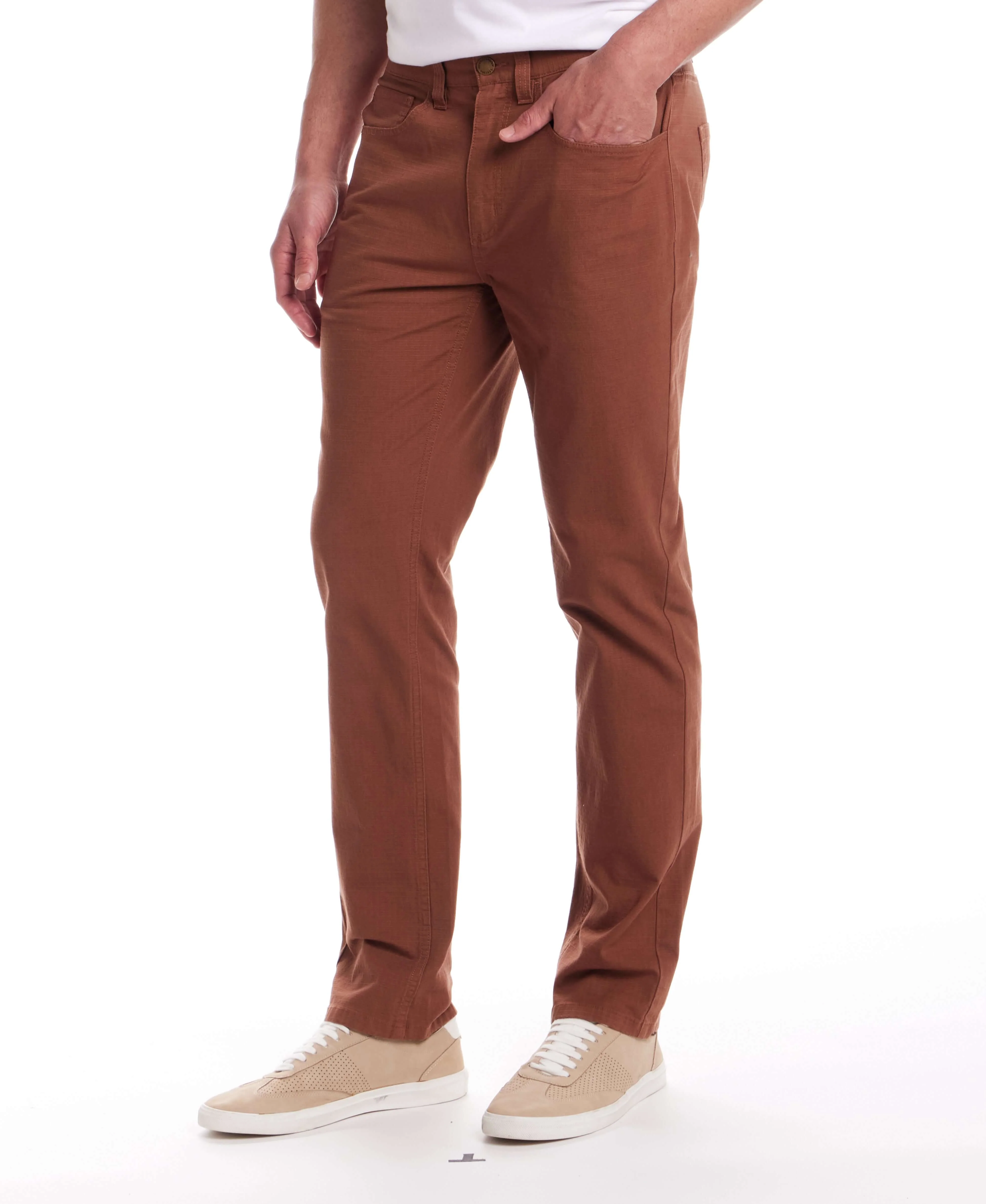 Stretch Cotton Ripstop Pant in Clay - Image 2